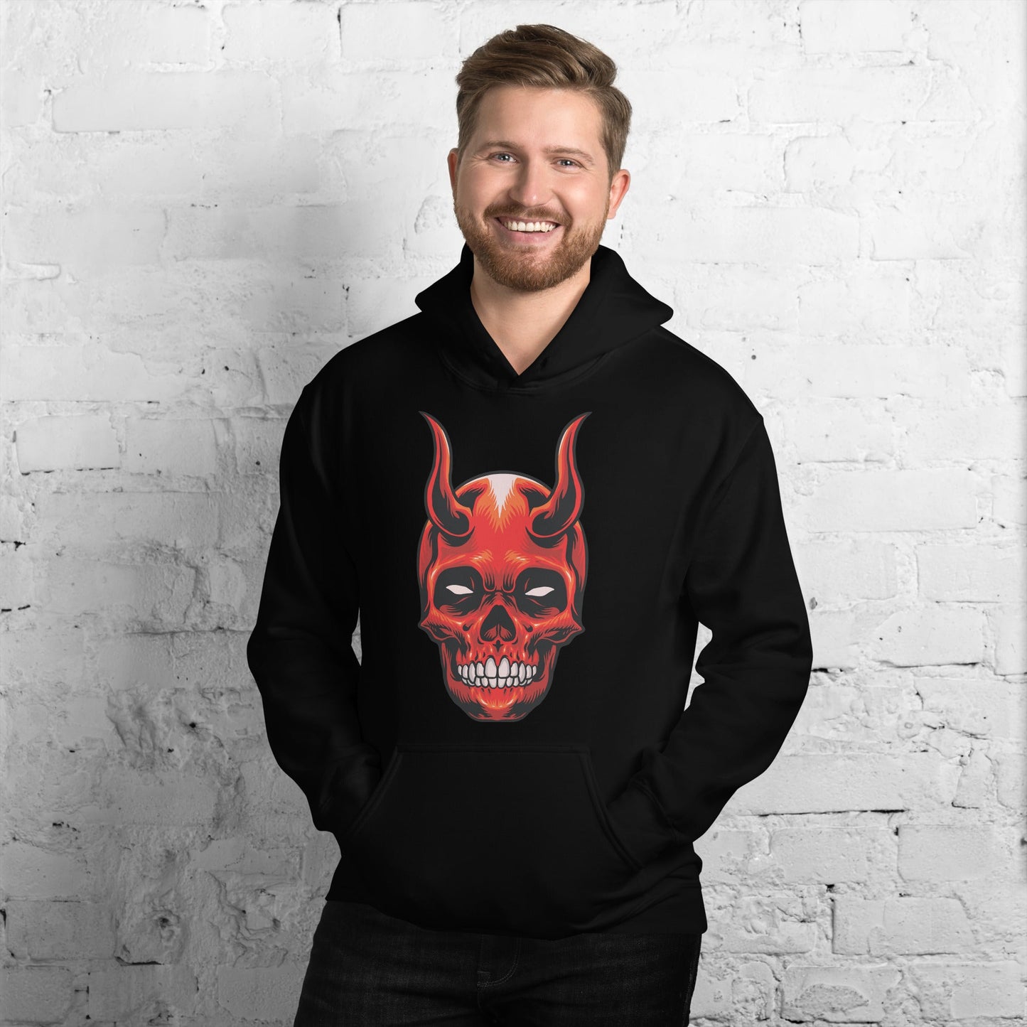 Creepy Ville - Red Devil Dämon – Premium Unisex Hoodie -