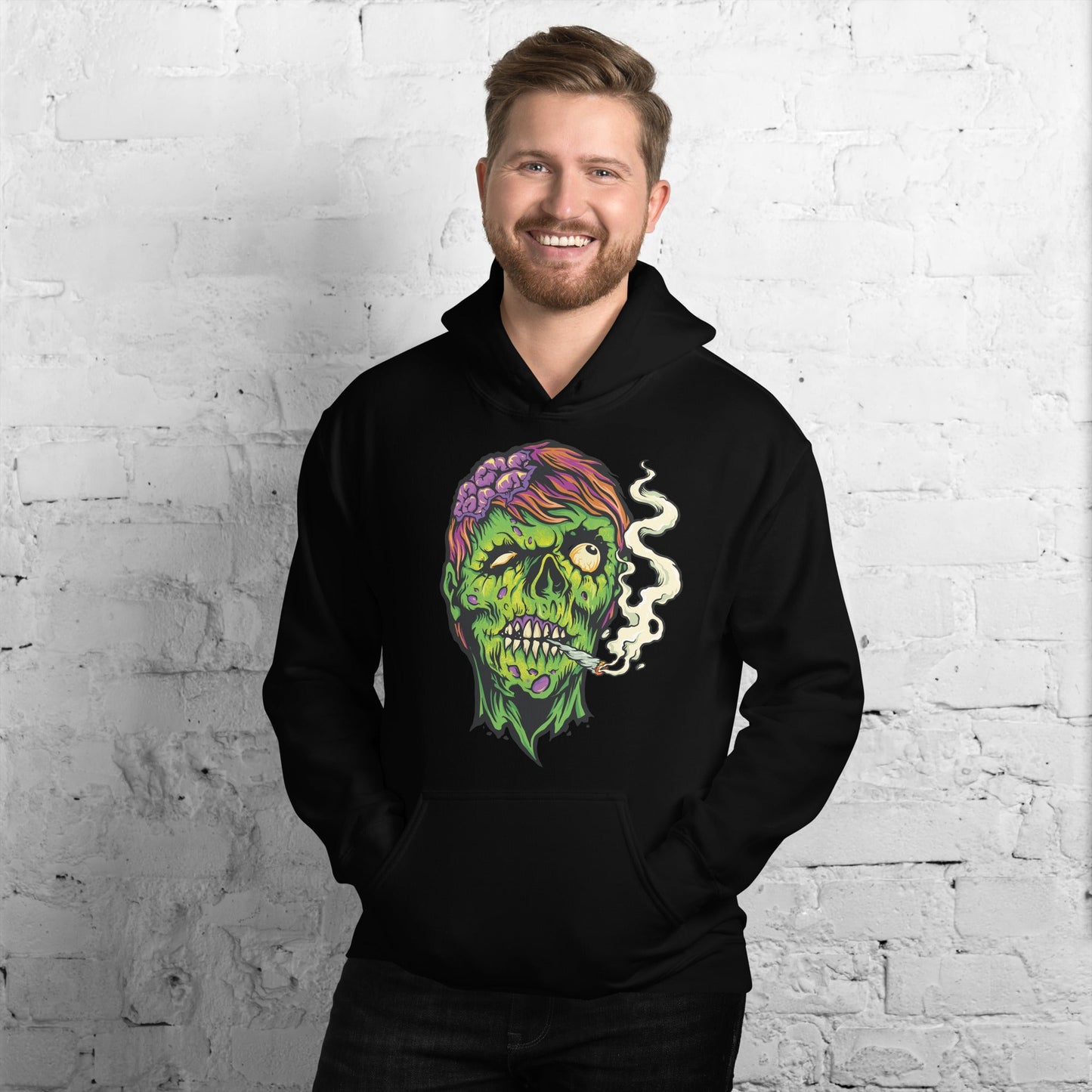 Creepy Ville - Smoking Zombie – Premium Unisex Hoodie