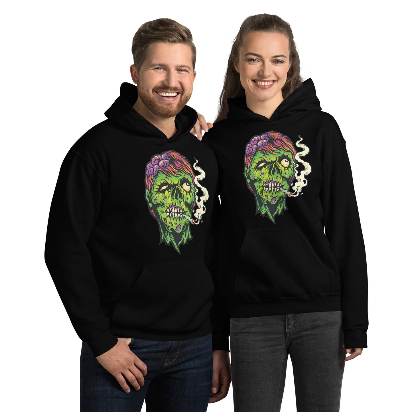 Creepy Ville - Smoking Zombie – Premium Unisex Hoodie