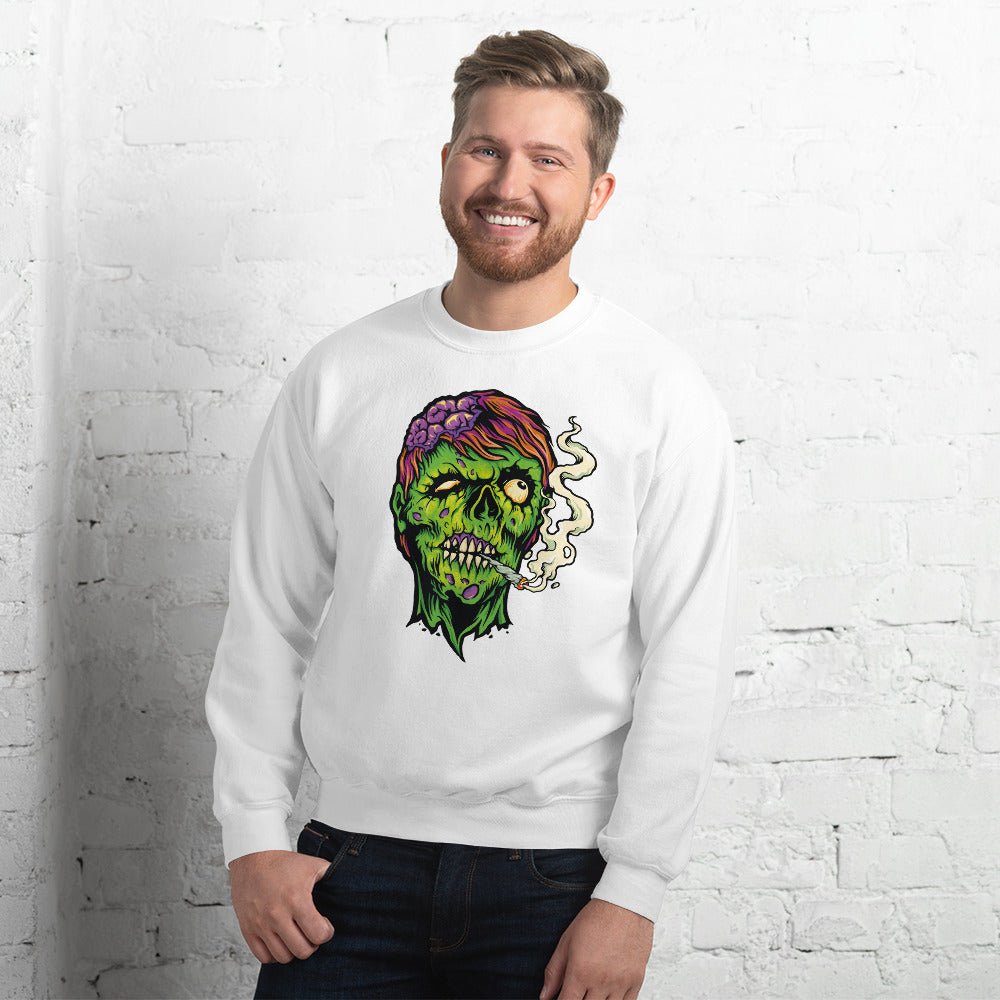 Creepy Ville - Smoking Zombie – Premium Unisex Sweatshirt