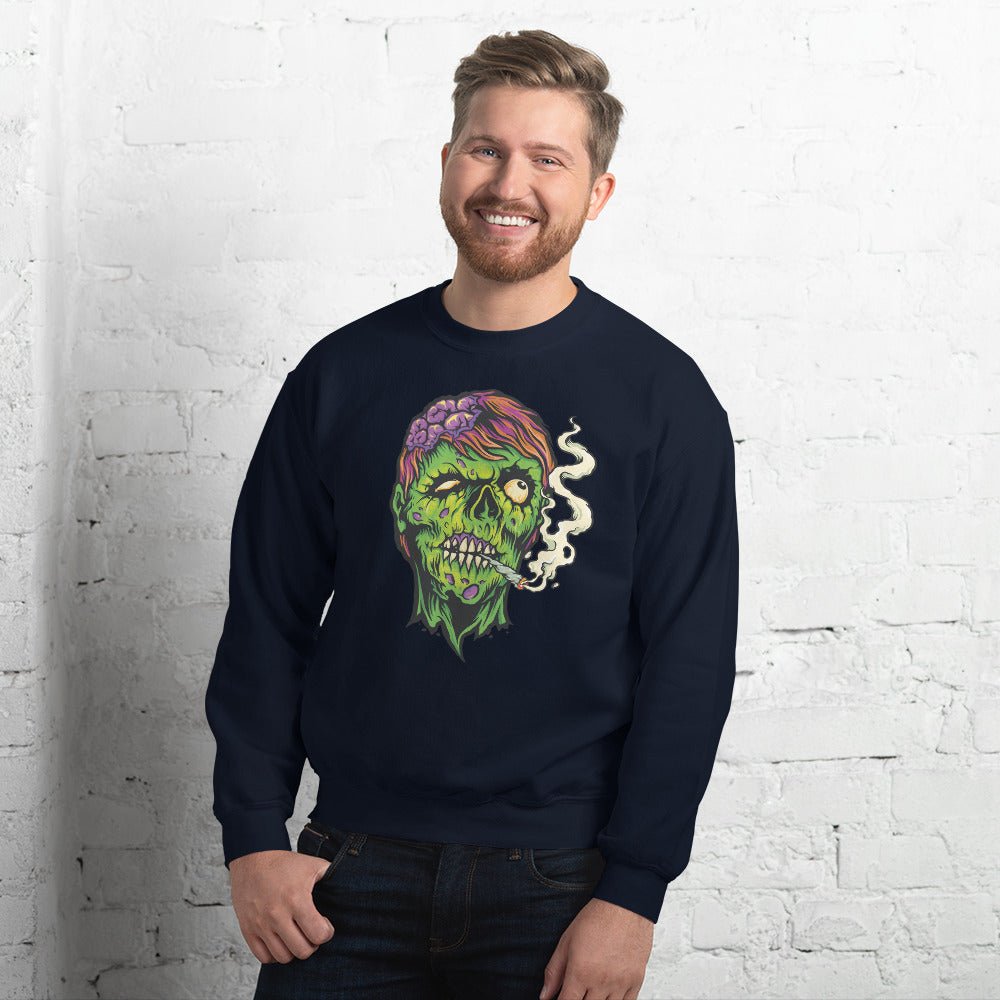 Creepy Ville - Smoking Zombie – Premium Unisex Sweatshirt