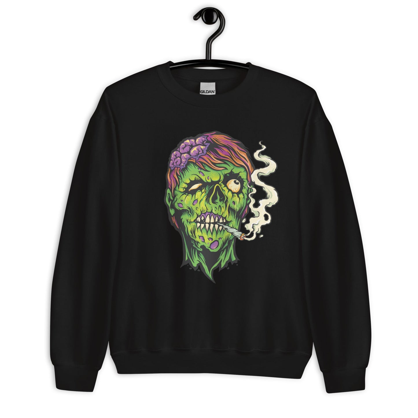 Creepy Ville - Smoking Zombie – Premium Unisex Sweatshirt