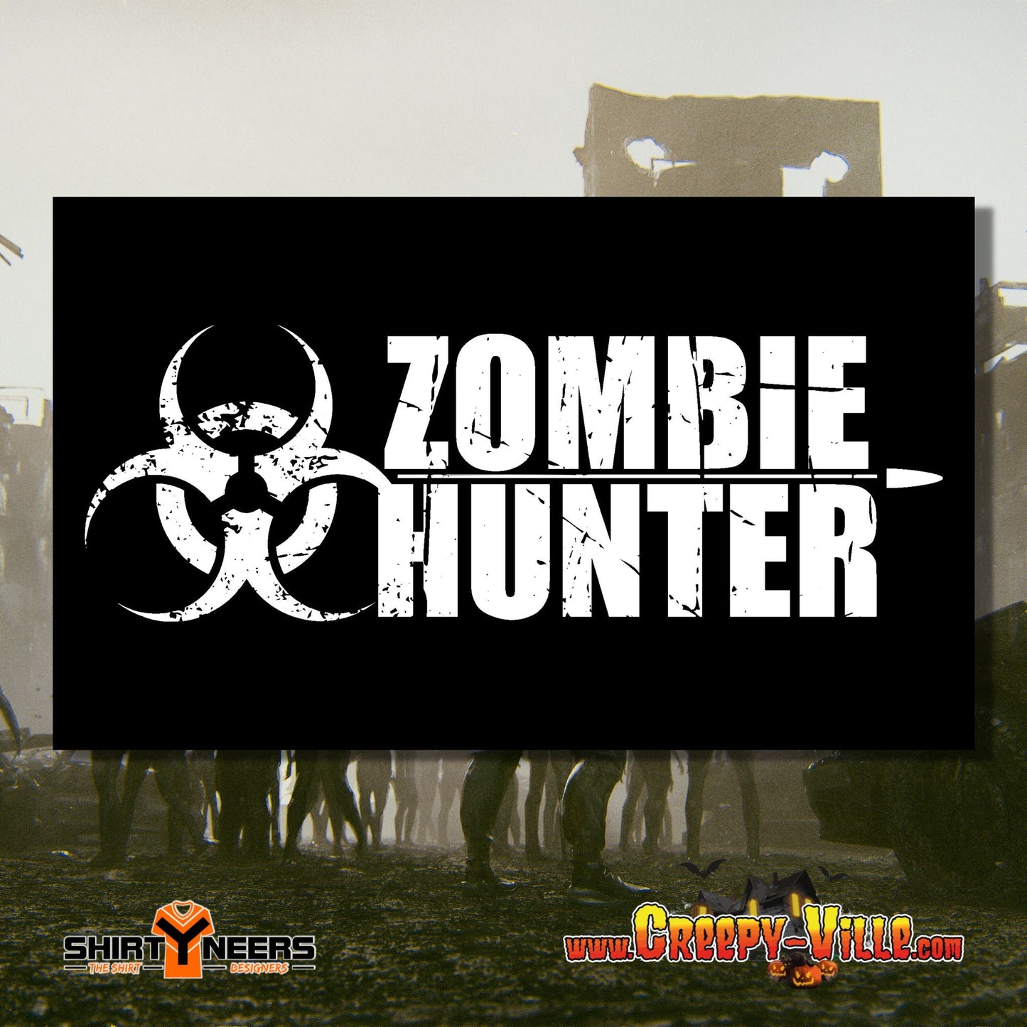 Creepy-Ville - Zombie Hunter - Fahne 90 X 150 cm -