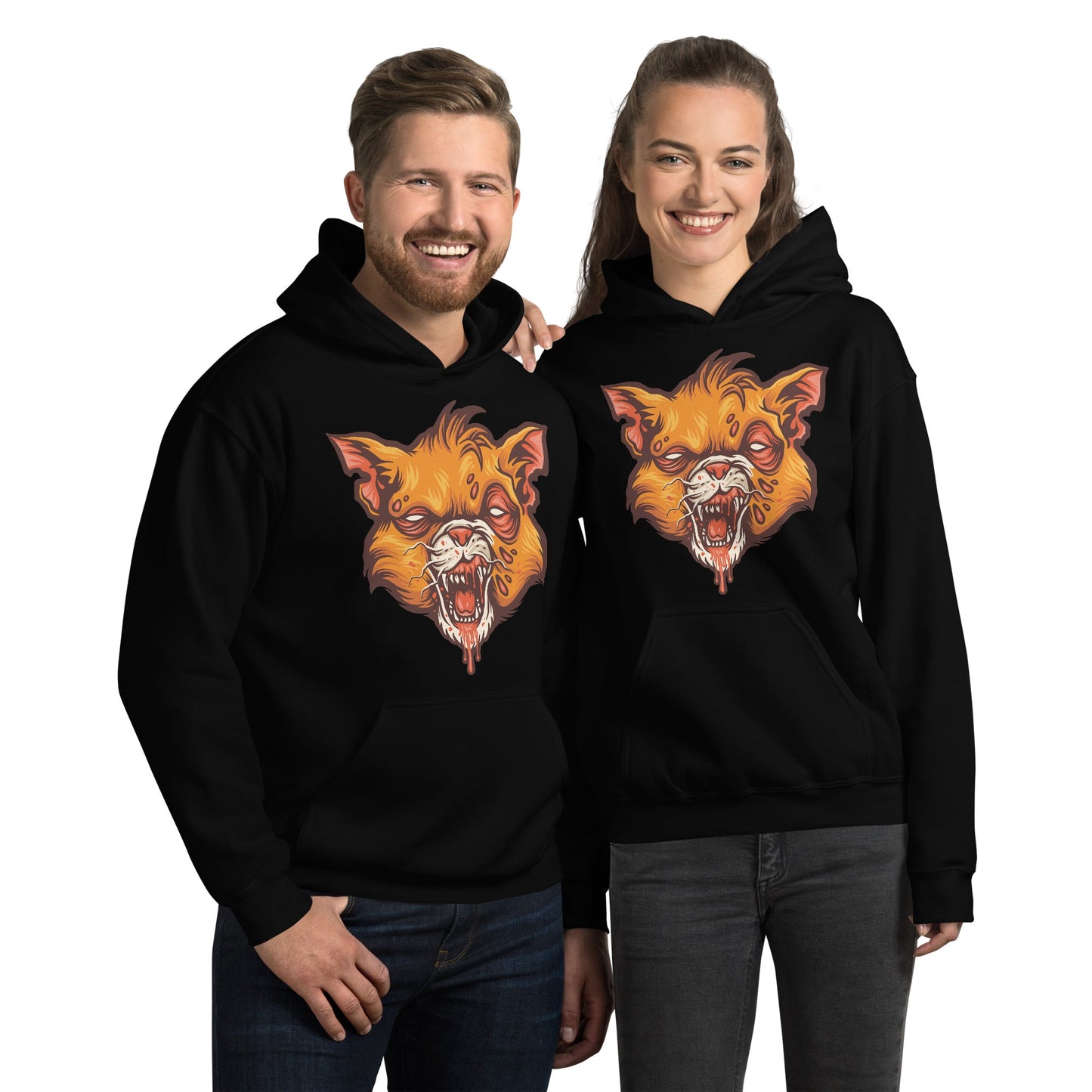 Creepy Ville - Zombie Katze – Premium Unisex Hoodie