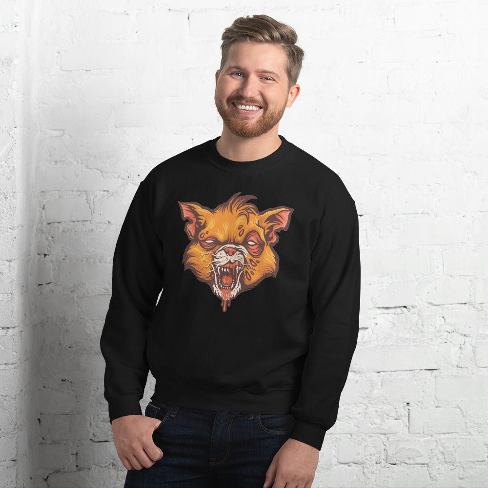 Creepy Ville - Zombie Katze – Premium Unisex Sweatshirt