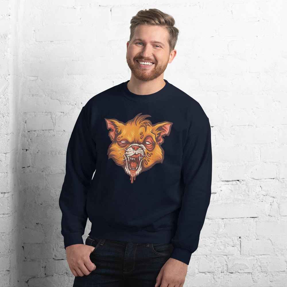 Creepy Ville - Zombie Katze – Premium Unisex Sweatshirt