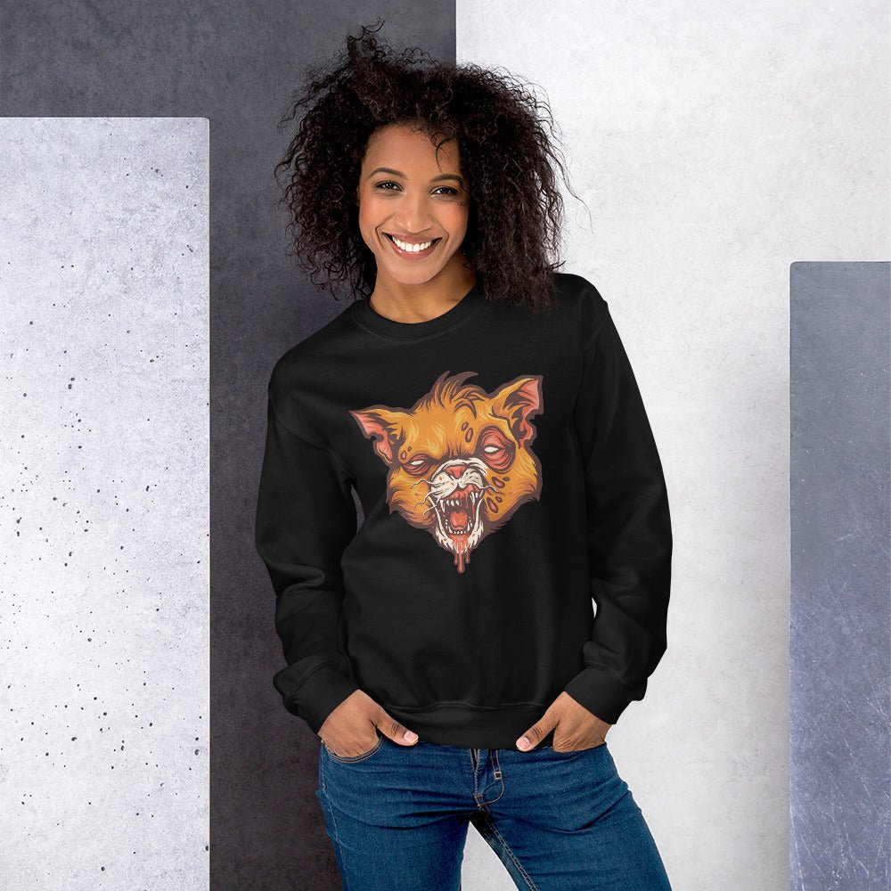 Creepy Ville - Zombie Katze – Premium Unisex Sweatshirt