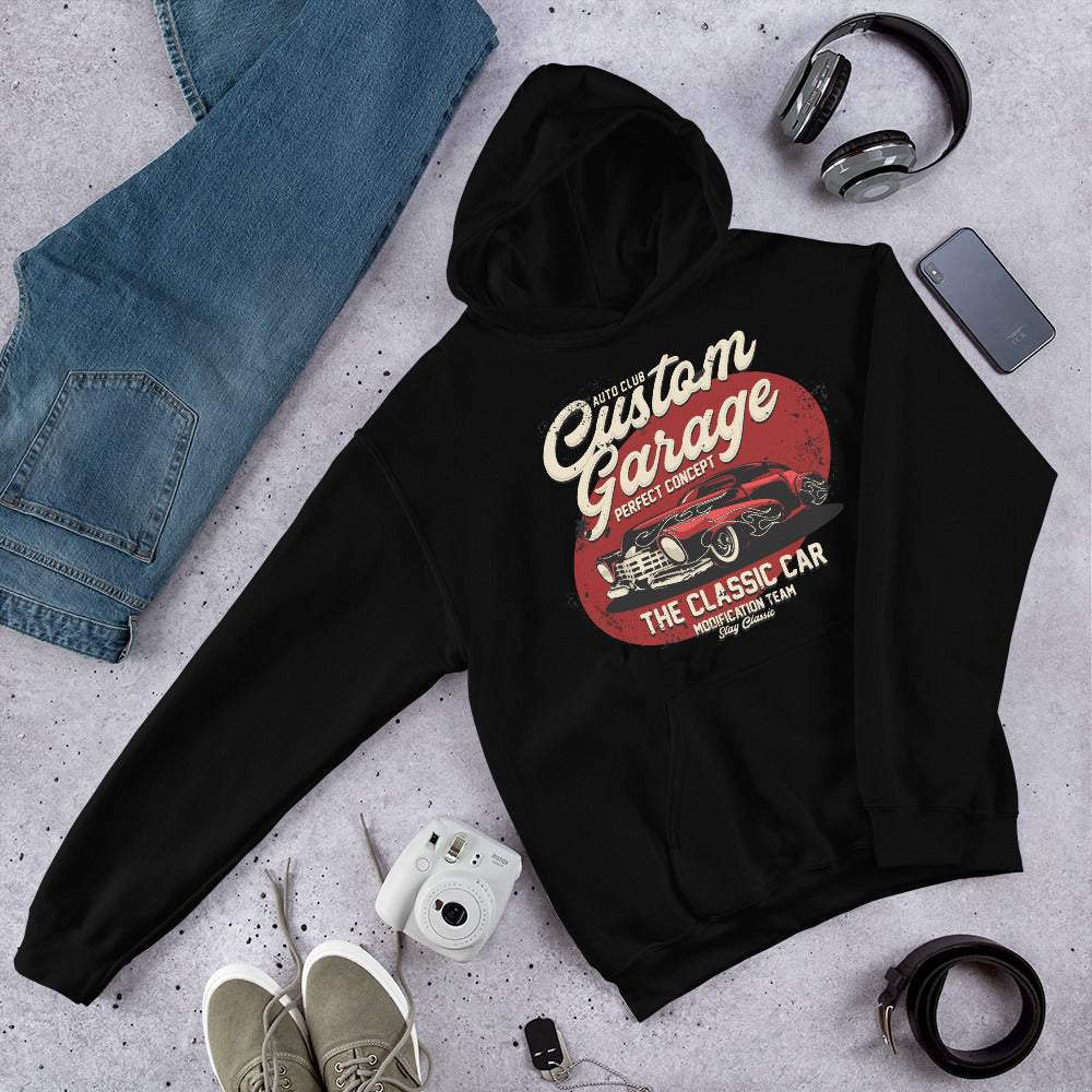 Custom Garage Concept Car Retro - Unisex Kapuzenpullover
