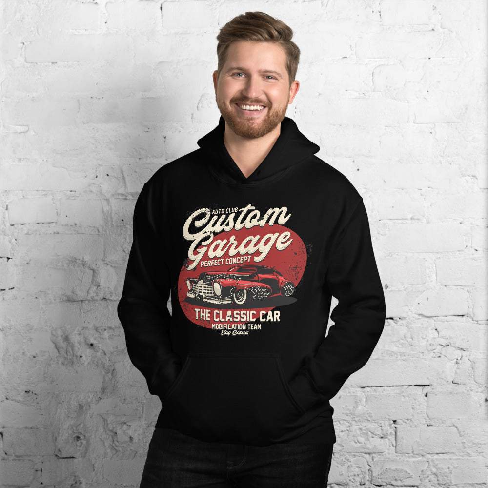 Custom Garage Concept Car Retro - Unisex Kapuzenpullover