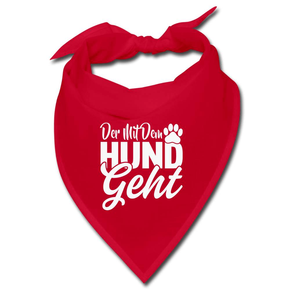 Der mit dem Hund geht - Herren Bandana Halstuch Aufdruck -