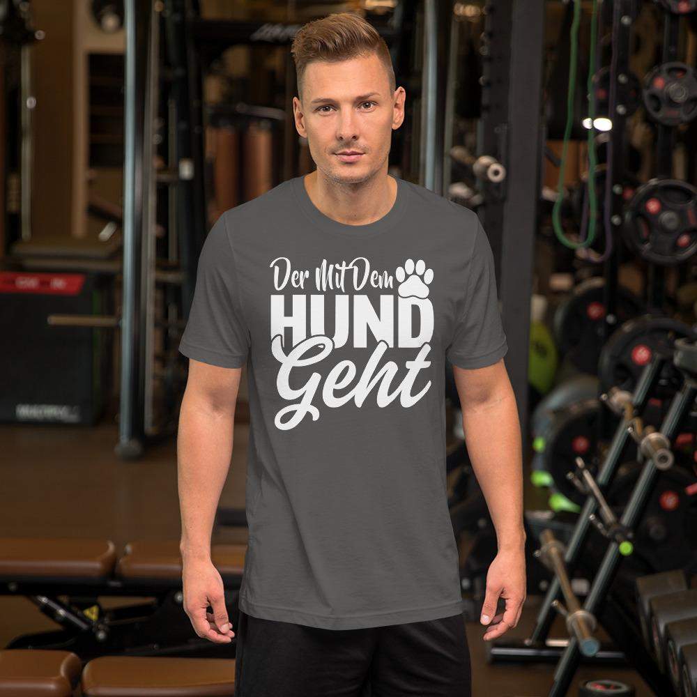 Der mit dem Hund geht Kurzarm Herren Premium T-Shirt