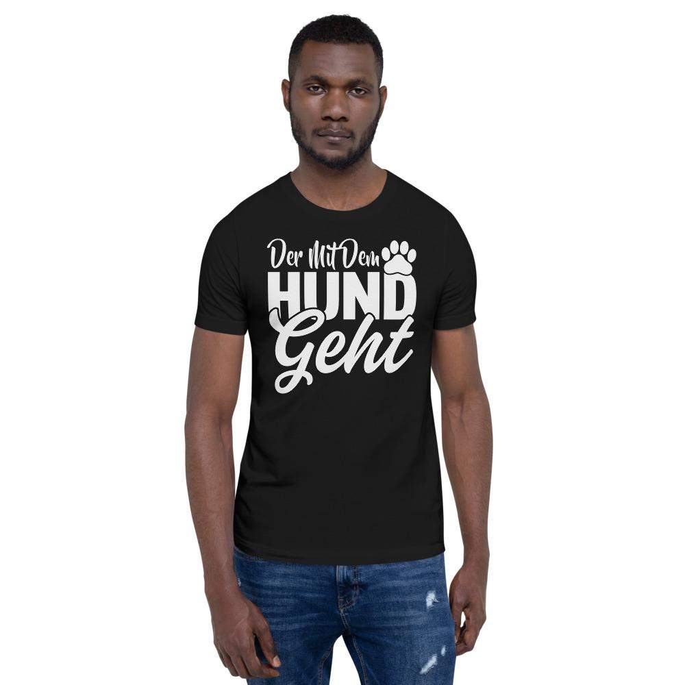 Der mit dem Hund geht Kurzarm Herren Premium T-Shirt