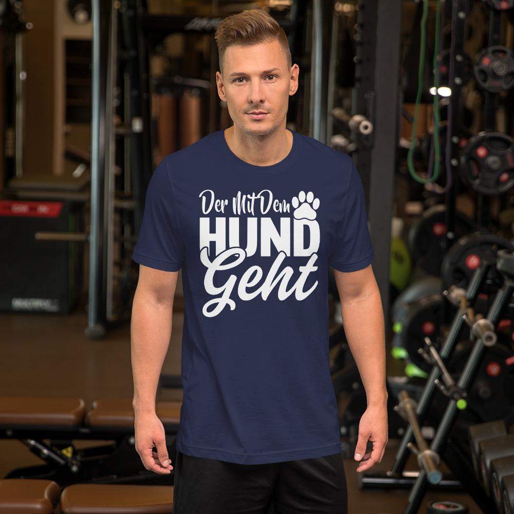 Der mit dem Hund geht Kurzarm Herren Premium T-Shirt