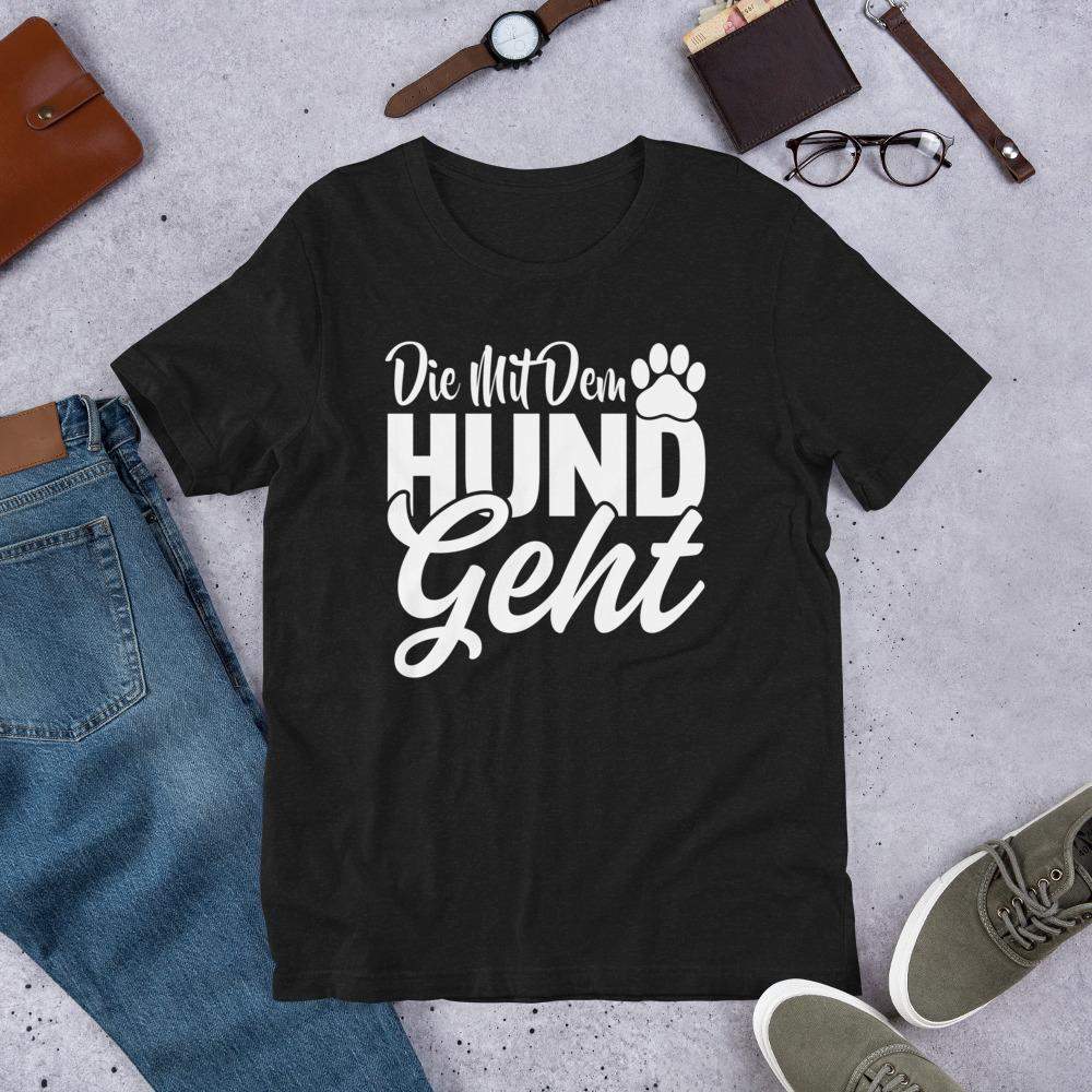Die mit dem Hund geht Kurzarm Damen Premium T-Shirt Aufdruck