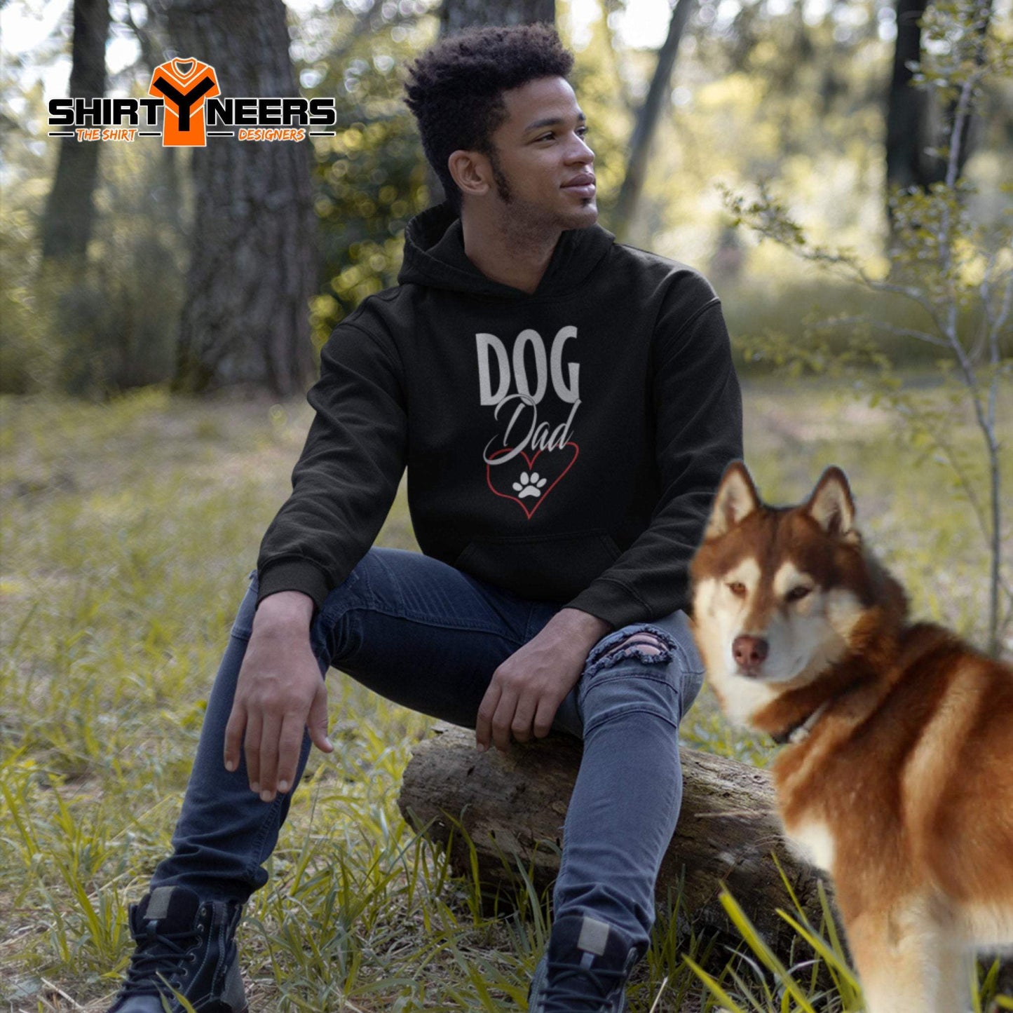 Dog Dad - Herren Premium Bio Hoodie Kapuzenpullover