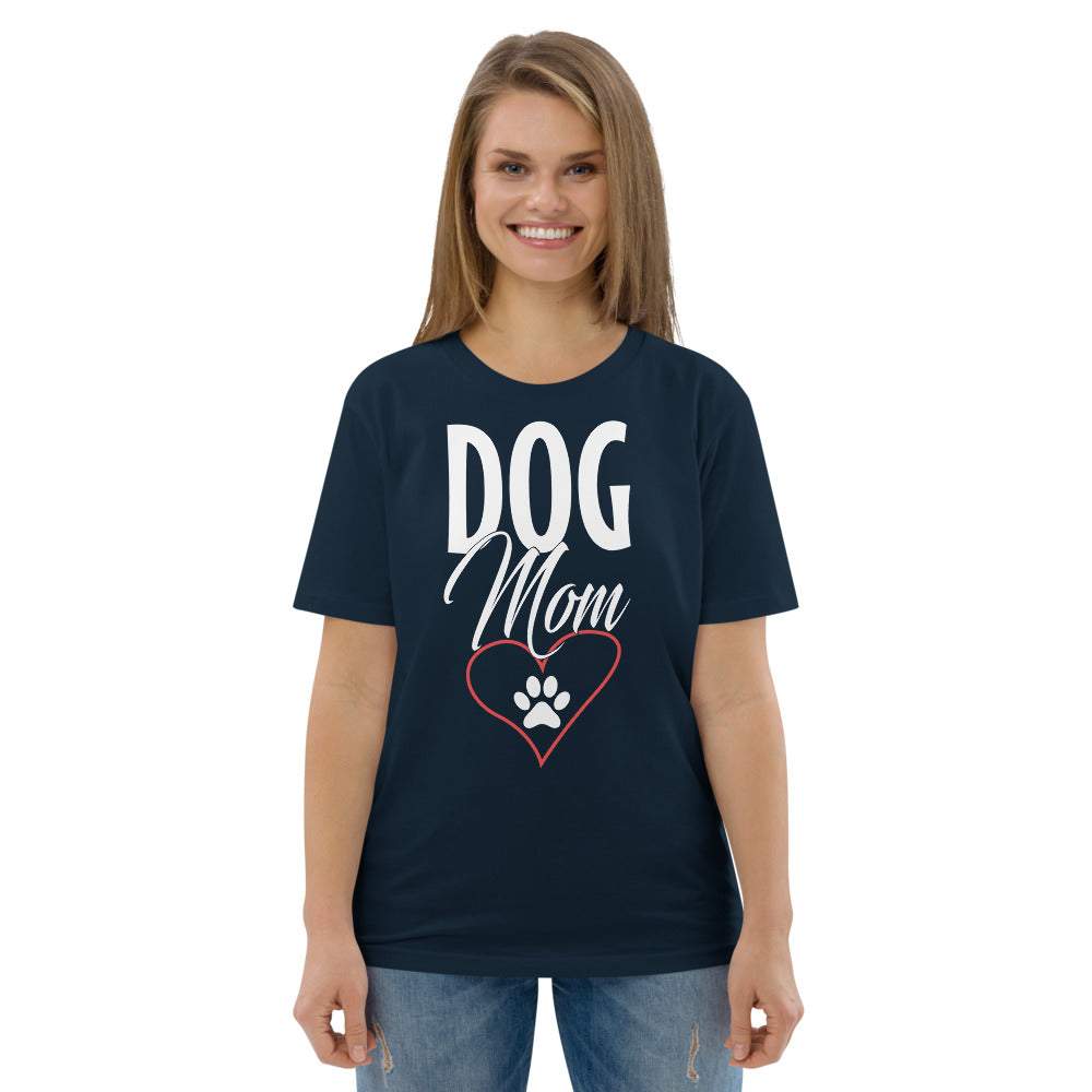 Dog Mom - Damen Kurzarm T-Shirt mit Aufdruck 100% Bio