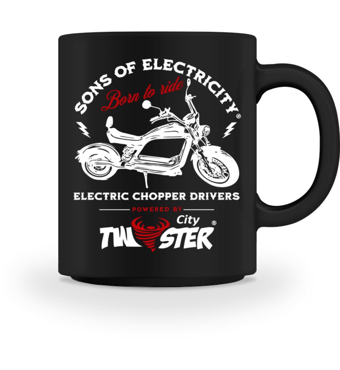 E-Chopper Tasse: SONS OF ELECTRICITY - Born to ride -