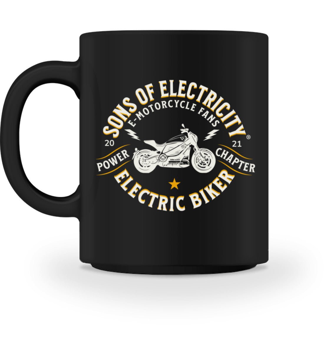 E-Motorrad Tasse: SONS OF ELECTRICITY E-Motorcycle Fans -