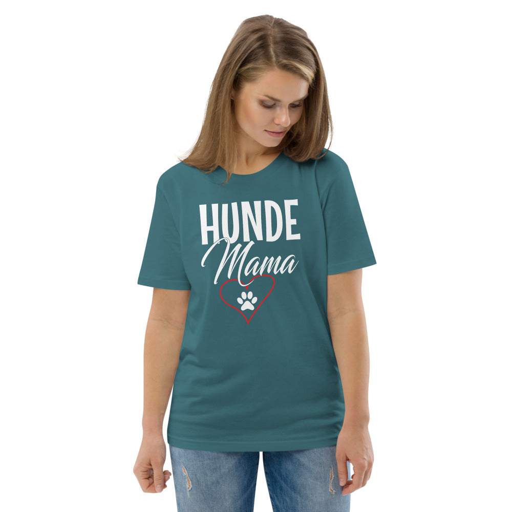 Hunde Mama - Damen Kurzarm T-Shirt mit Aufdruck 100% Bio