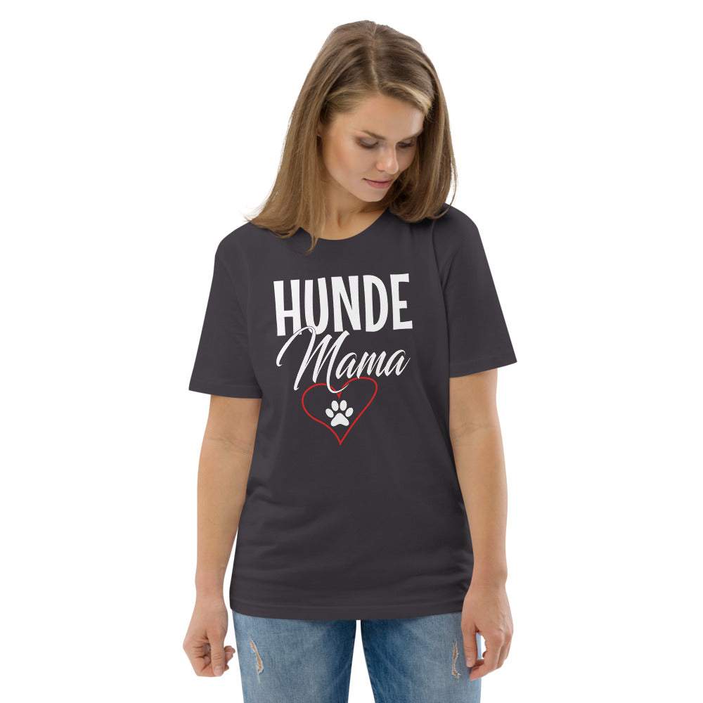 Hunde Mama - Damen Kurzarm T-Shirt mit Aufdruck 100% Bio