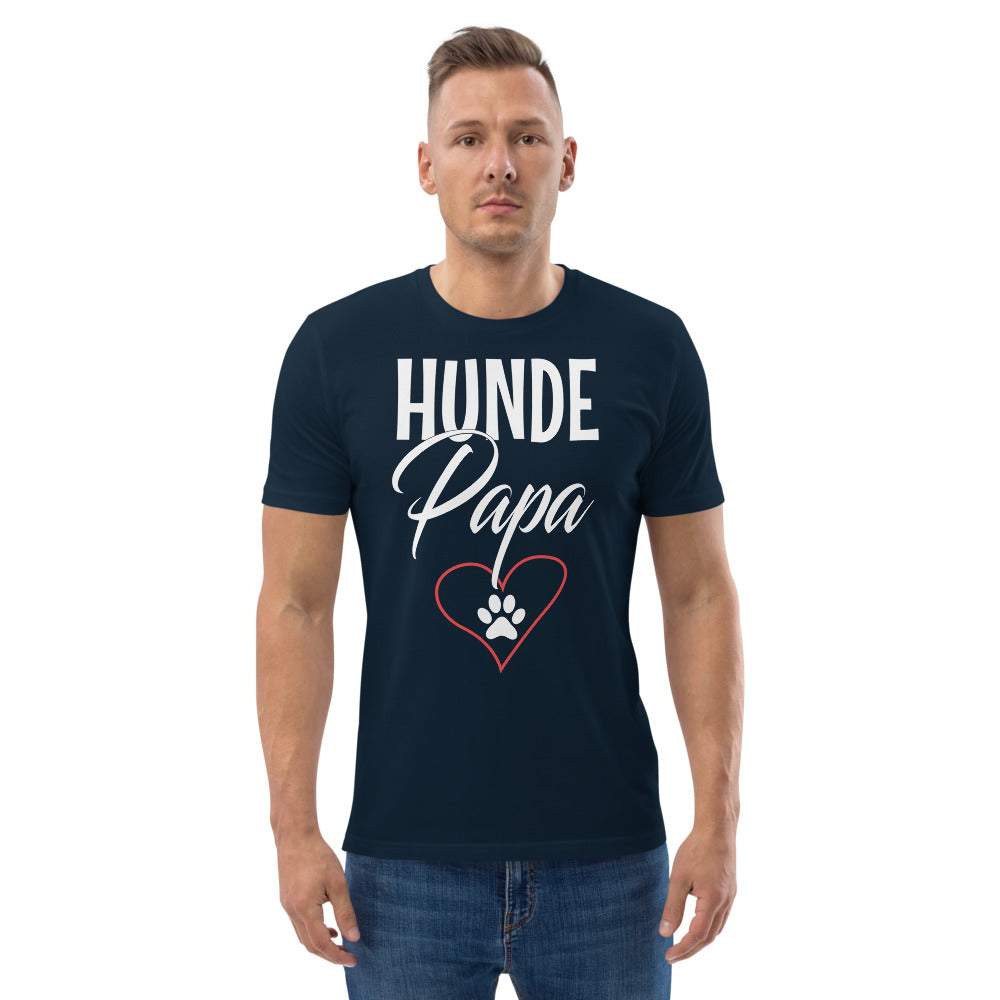 Hunde Papa - Herren Kurzarm T-Shirt mit Aufdruck 100% Bio