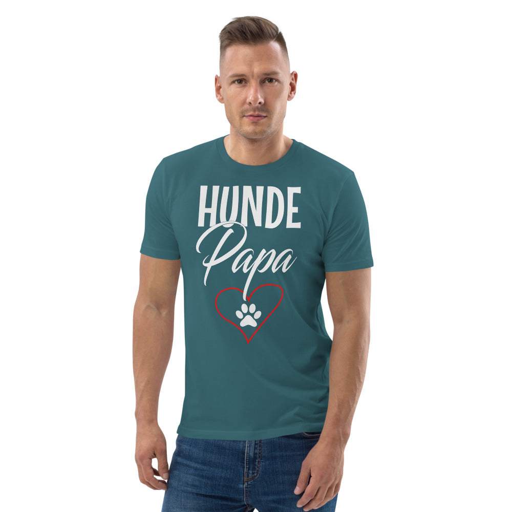 Hunde Papa - Herren Kurzarm T-Shirt mit Aufdruck 100% Bio