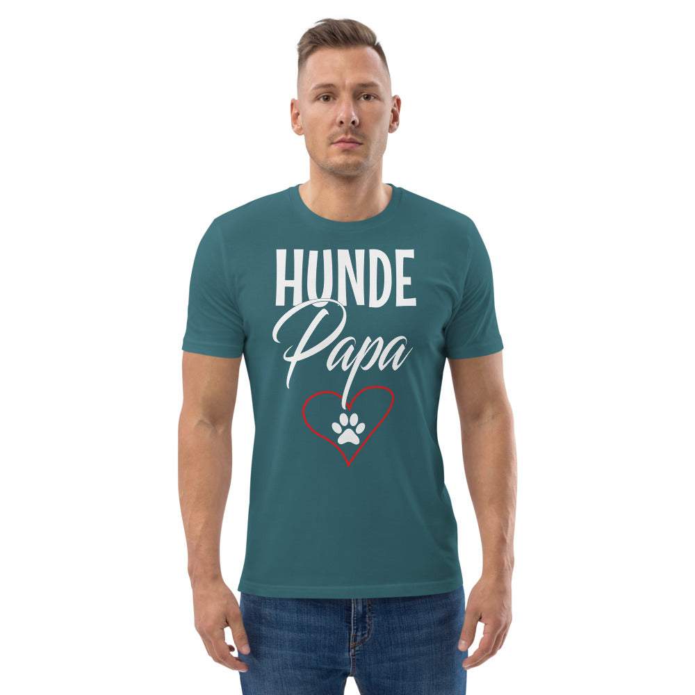 Hunde Papa - Herren Kurzarm T-Shirt mit Aufdruck 100% Bio