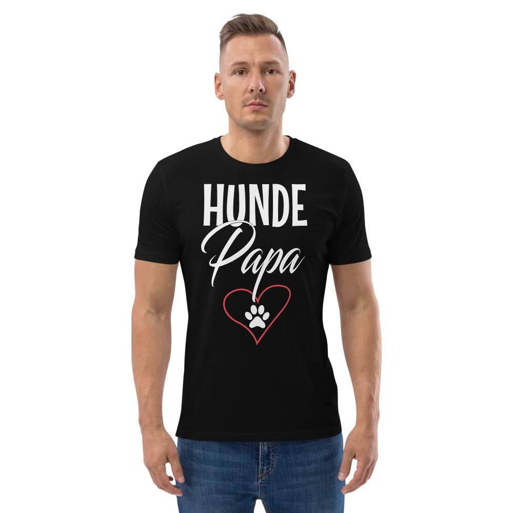 Hunde Papa - Herren Kurzarm T-Shirt mit Aufdruck 100% Bio