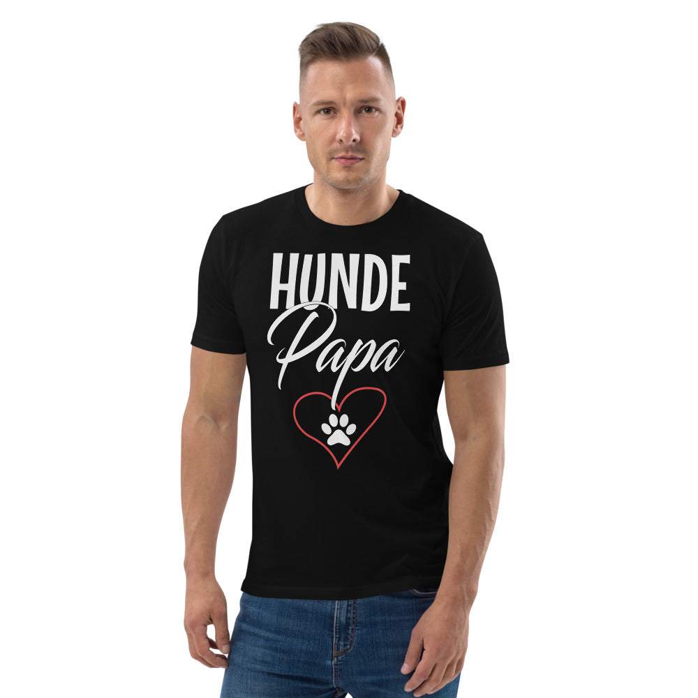 Hunde Papa - Herren Kurzarm T-Shirt mit Aufdruck 100% Bio