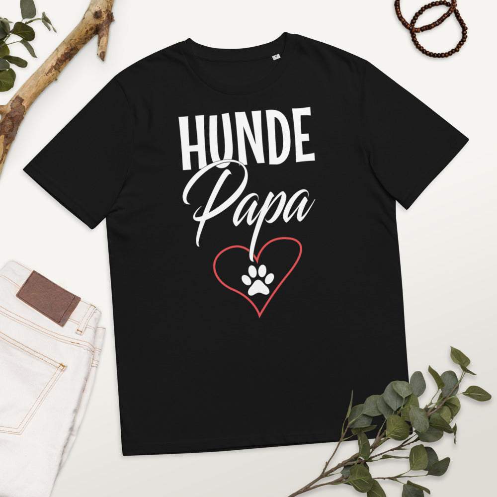 Hunde Papa - Herren Kurzarm T-Shirt mit Aufdruck 100% Bio