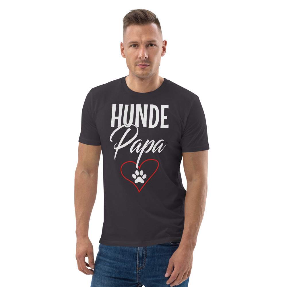 Hunde Papa - Herren Kurzarm T-Shirt mit Aufdruck 100% Bio