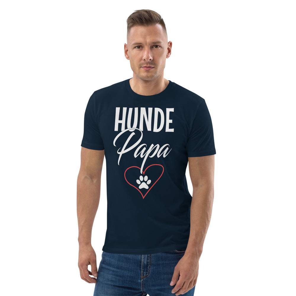 Hunde Papa - Herren Kurzarm T-Shirt mit Aufdruck 100% Bio