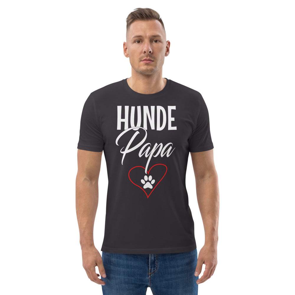 Hunde Papa - Herren Kurzarm T-Shirt mit Aufdruck 100% Bio