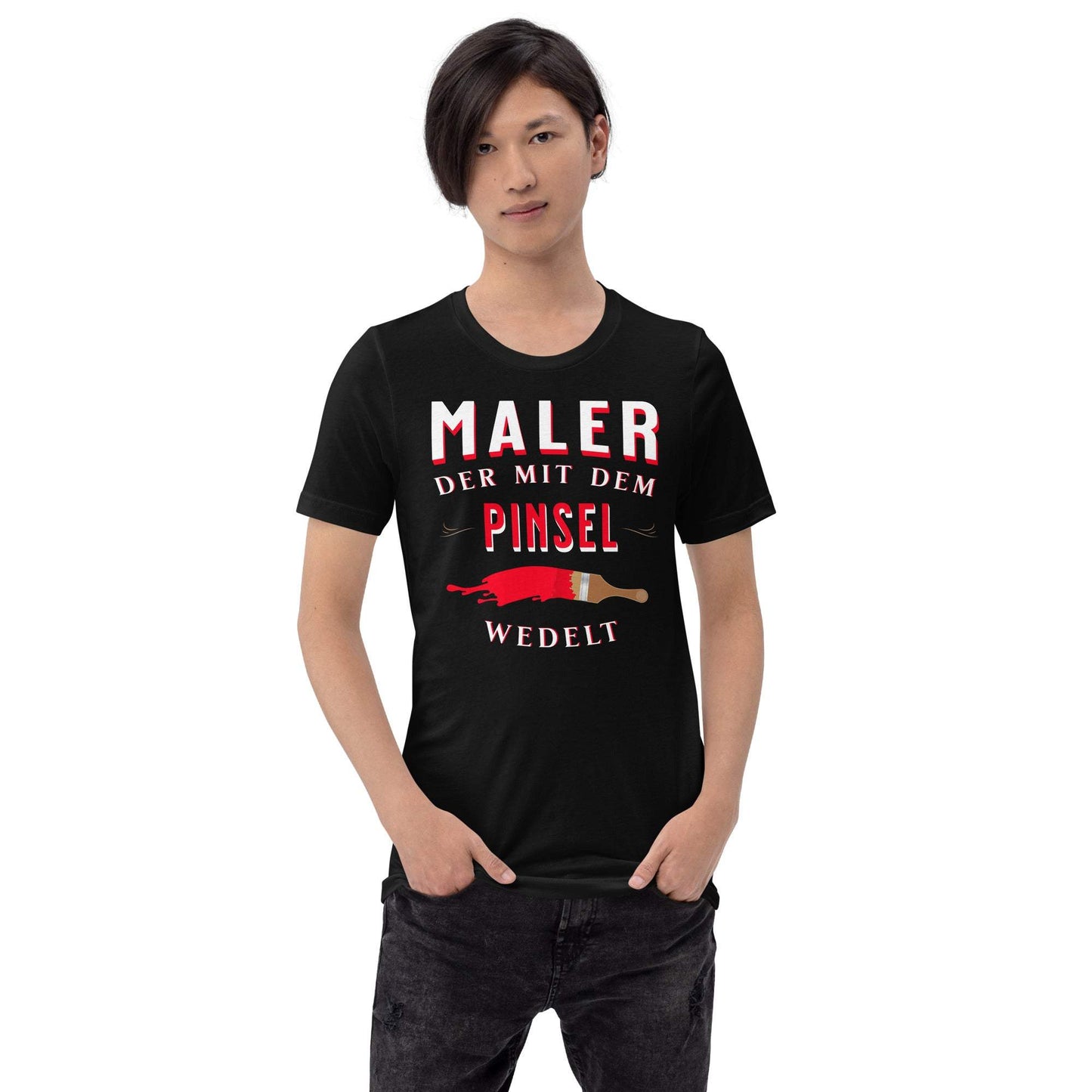 Maler der mit dem Pinsel wedelt - Essentielles schwarzes