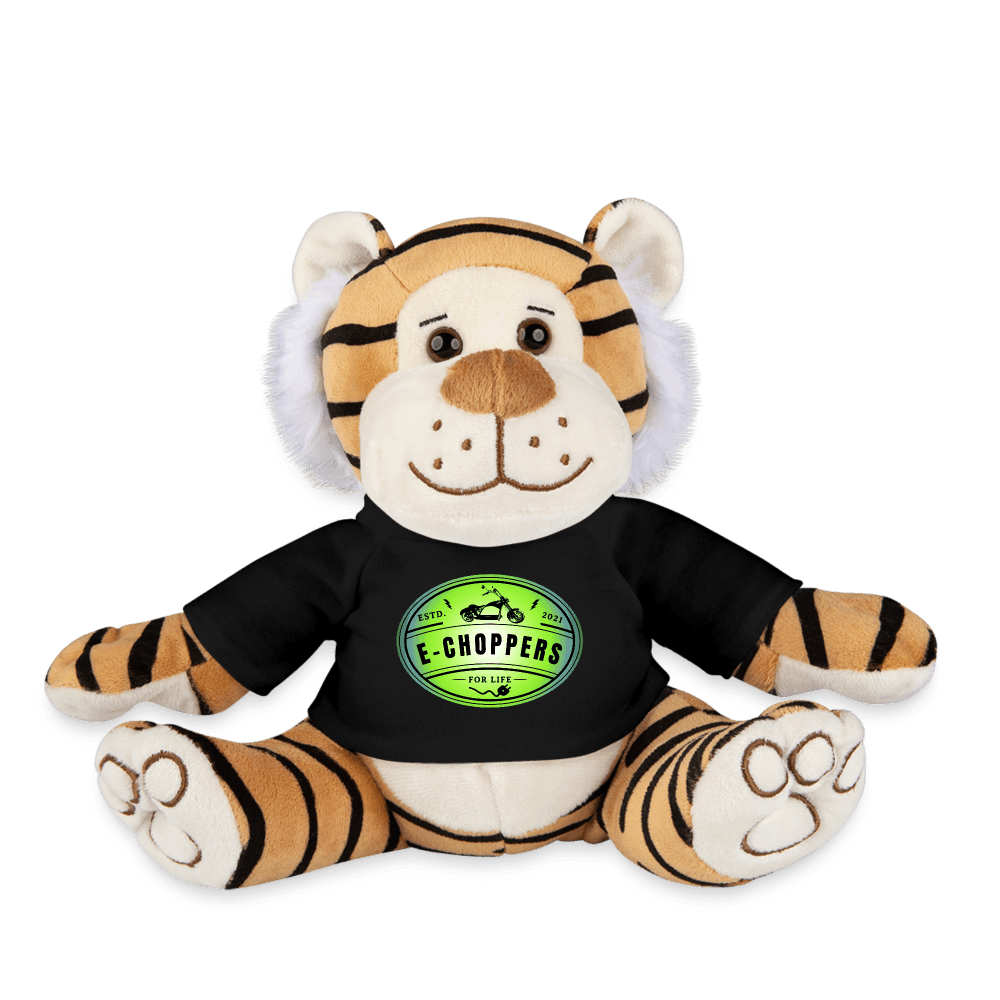 Niedlich und treu: Der E-Chopper Plüschtiger mit T-Shirt