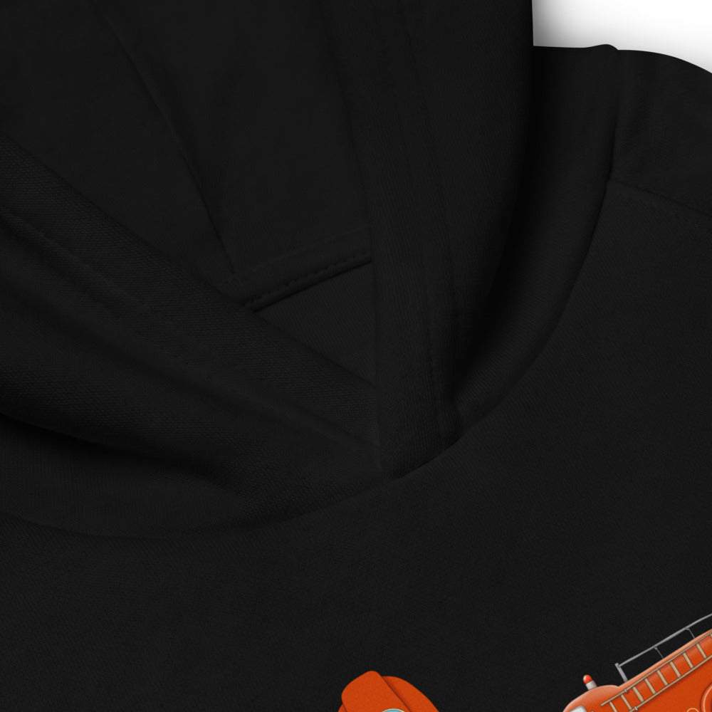 Öko-Kapuzenpullover Hoodie für Kinder mit Feuerwehr Katze