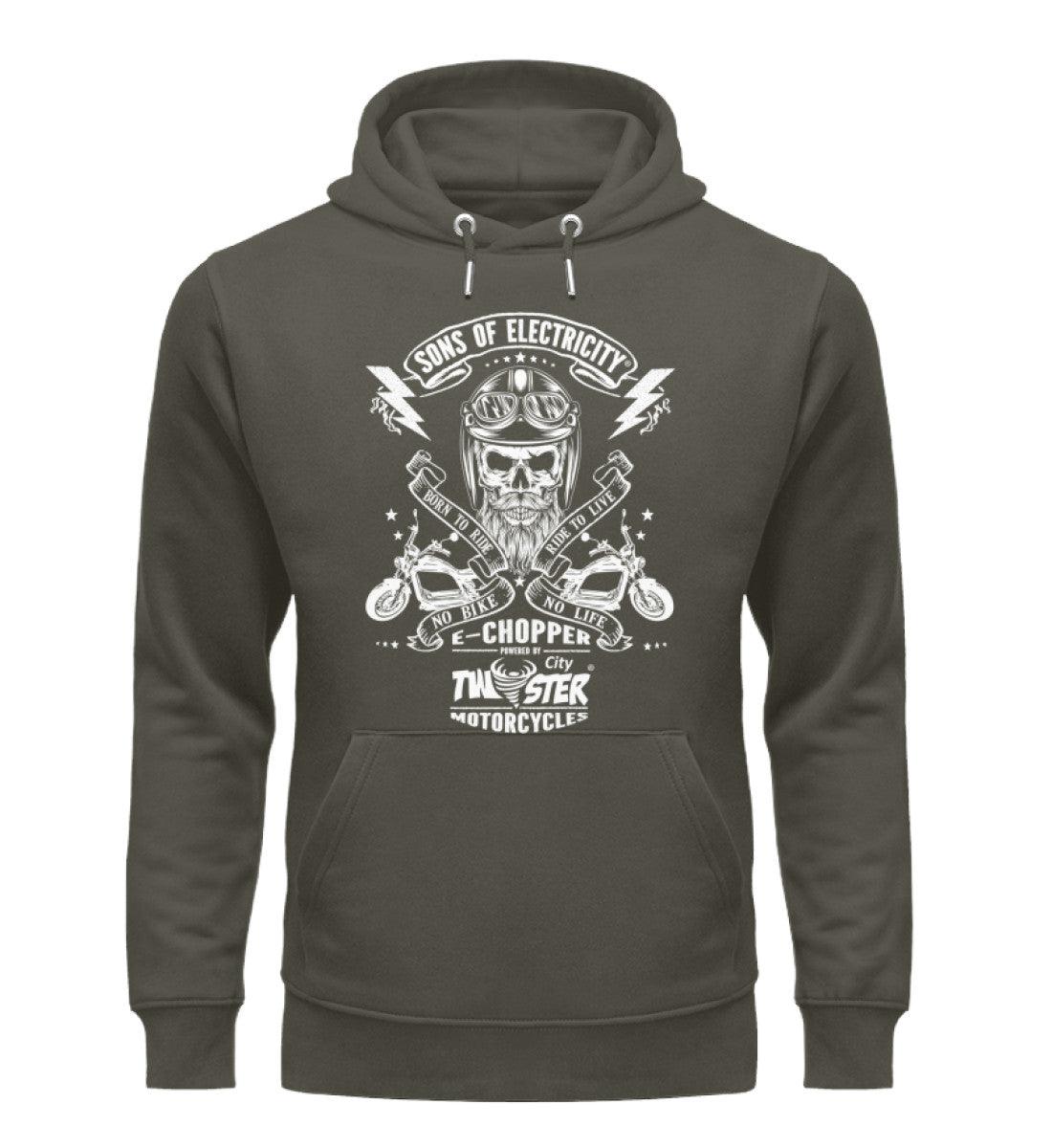 Organic Premium E-Chopper Hoodie: SONS OF ELECTRICITY - Born