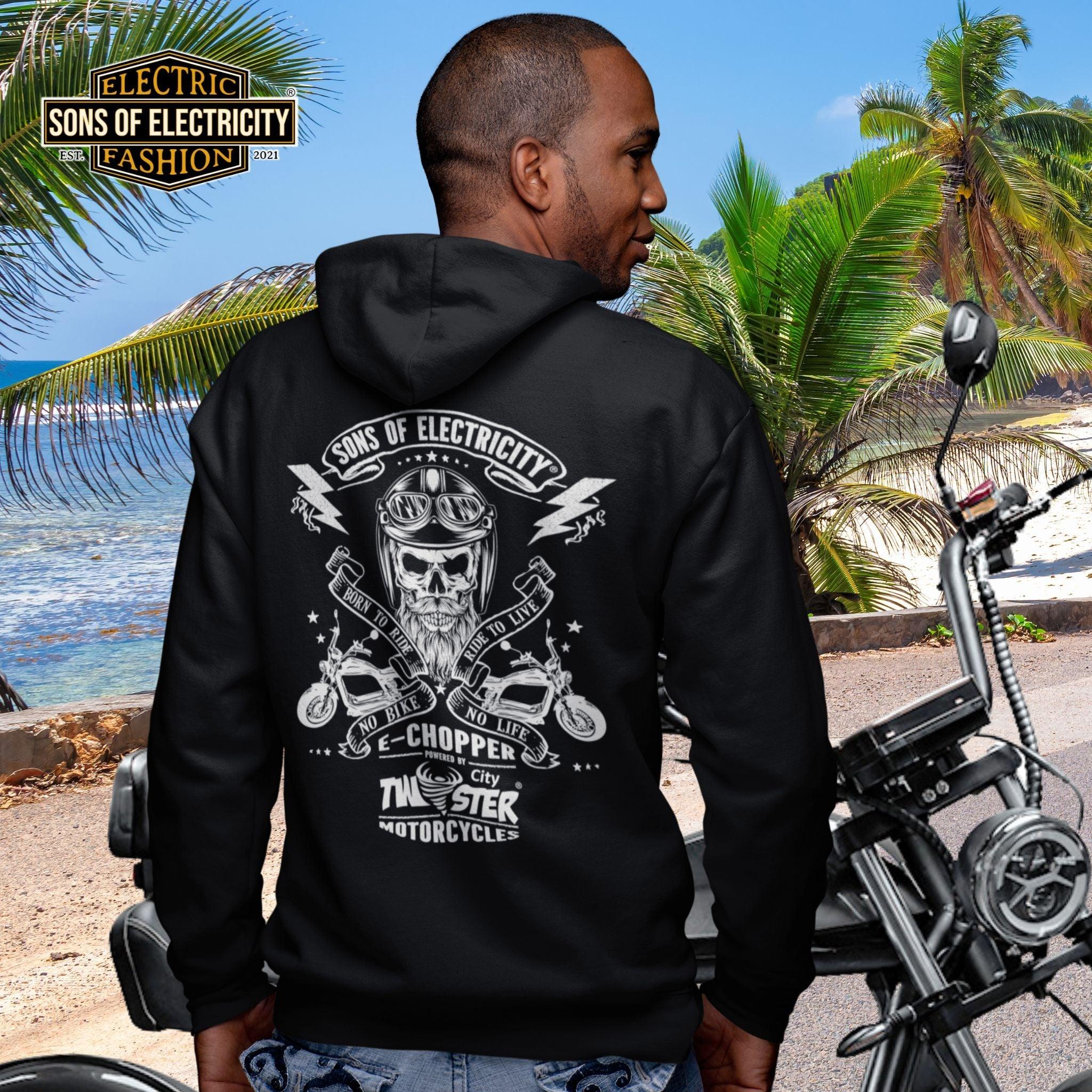 Organic Premium E-Chopper Hoodie: SONS OF ELECTRICITY - Born