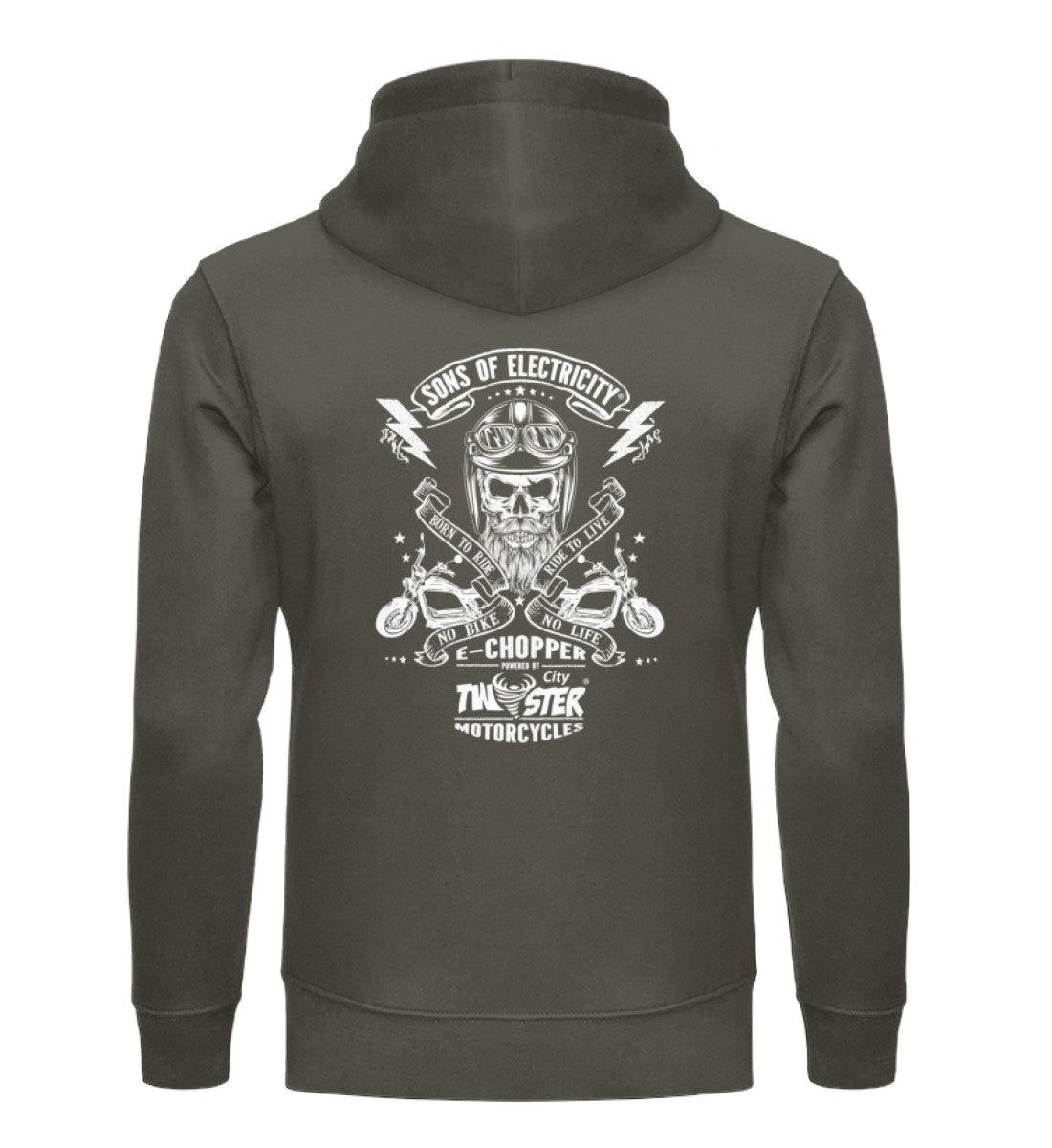 Organic Premium E-Chopper Hoodie: SONS OF ELECTRICITY - Born