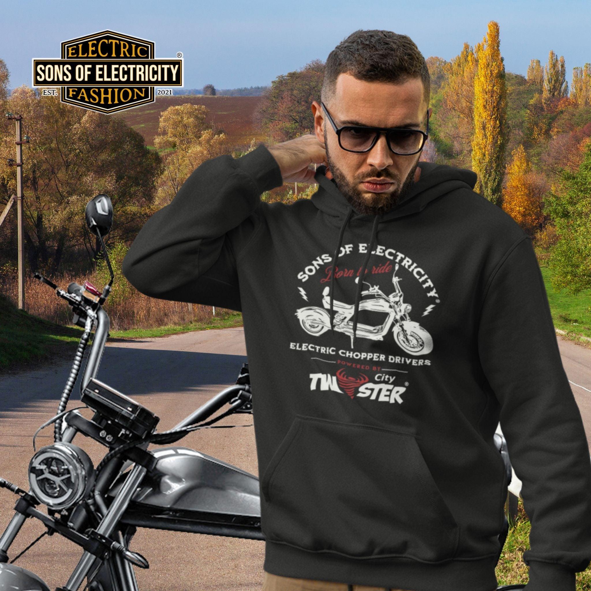 Organic Premium E-Chopper Hoodie: SONS OF ELECTRICITY - Born
