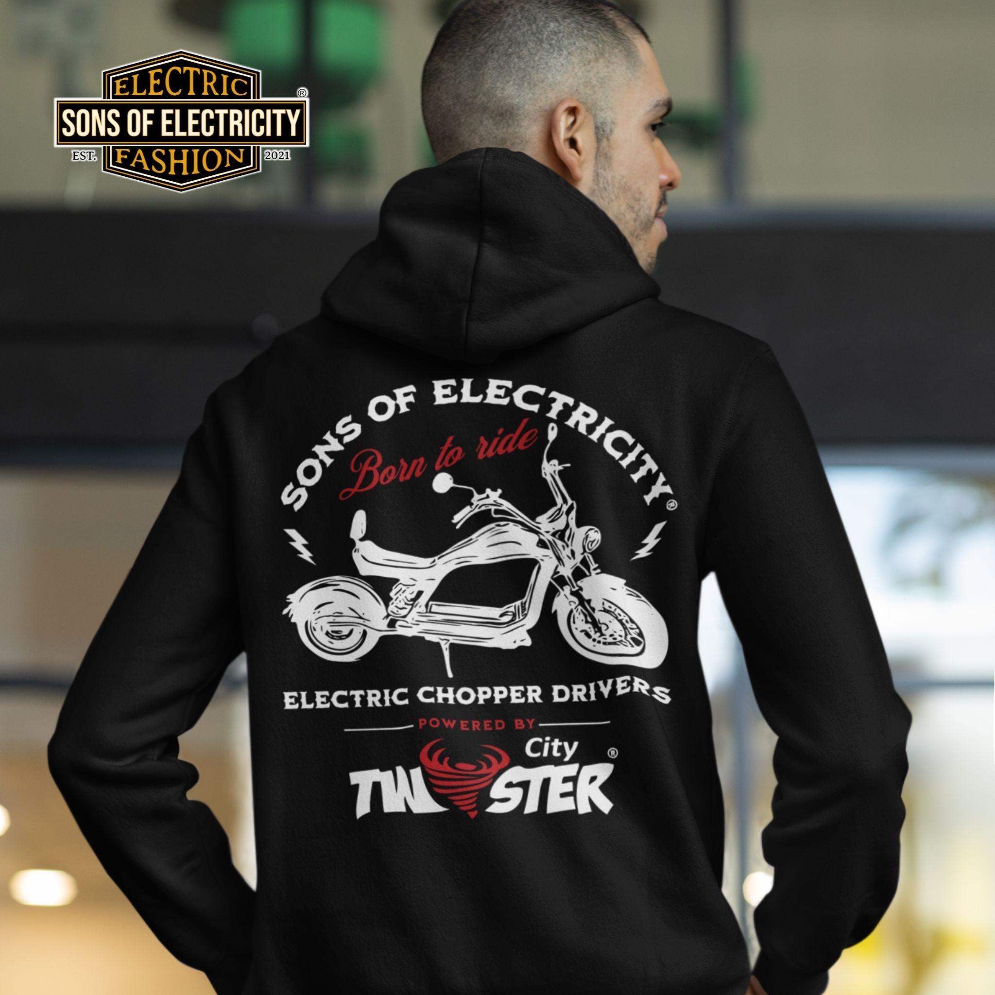 Organic Premium E-Chopper Hoodie: SONS OF ELECTRICITY - Born