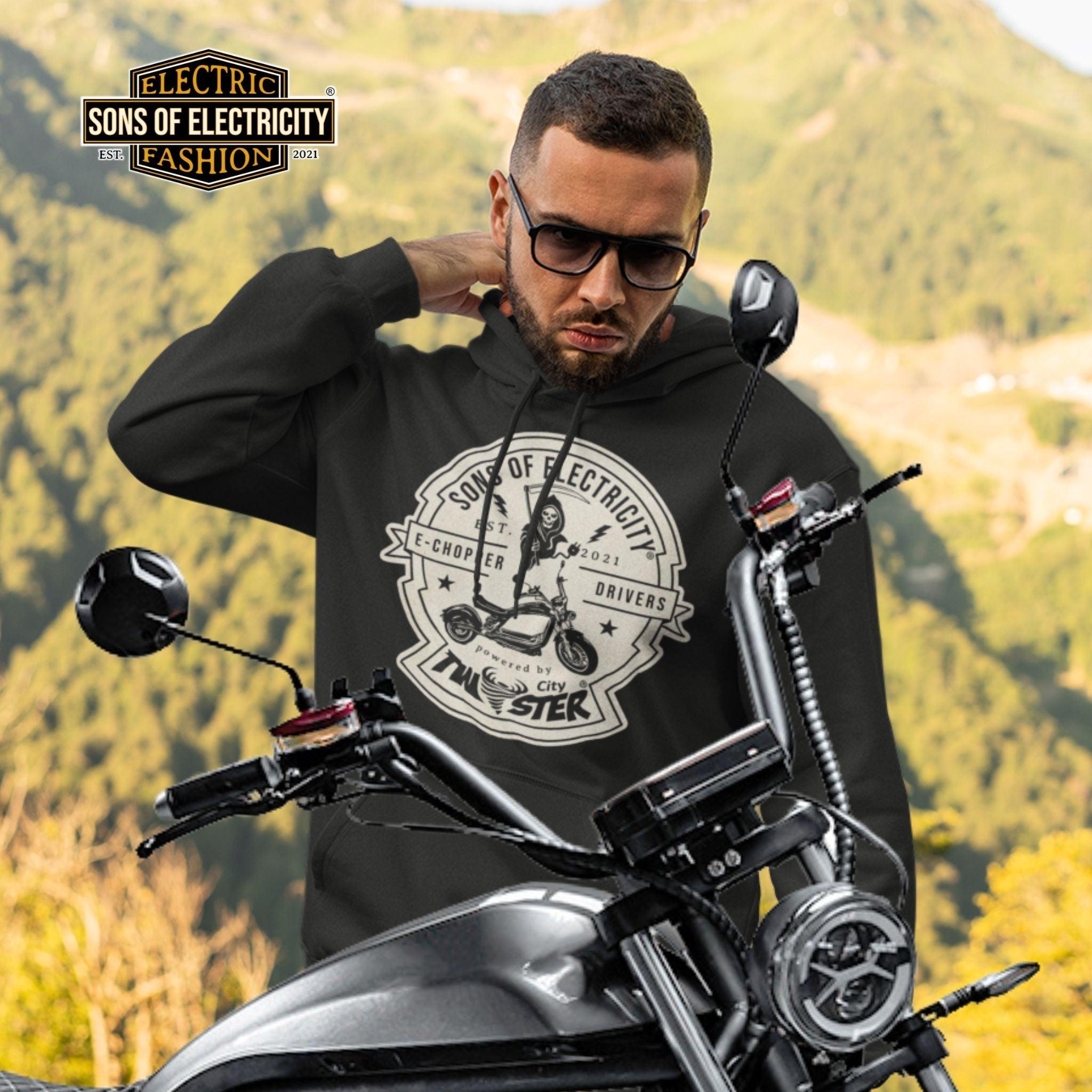 Organic Premium E-Chopper Hoodie: SONS OF ELECTRICITY –