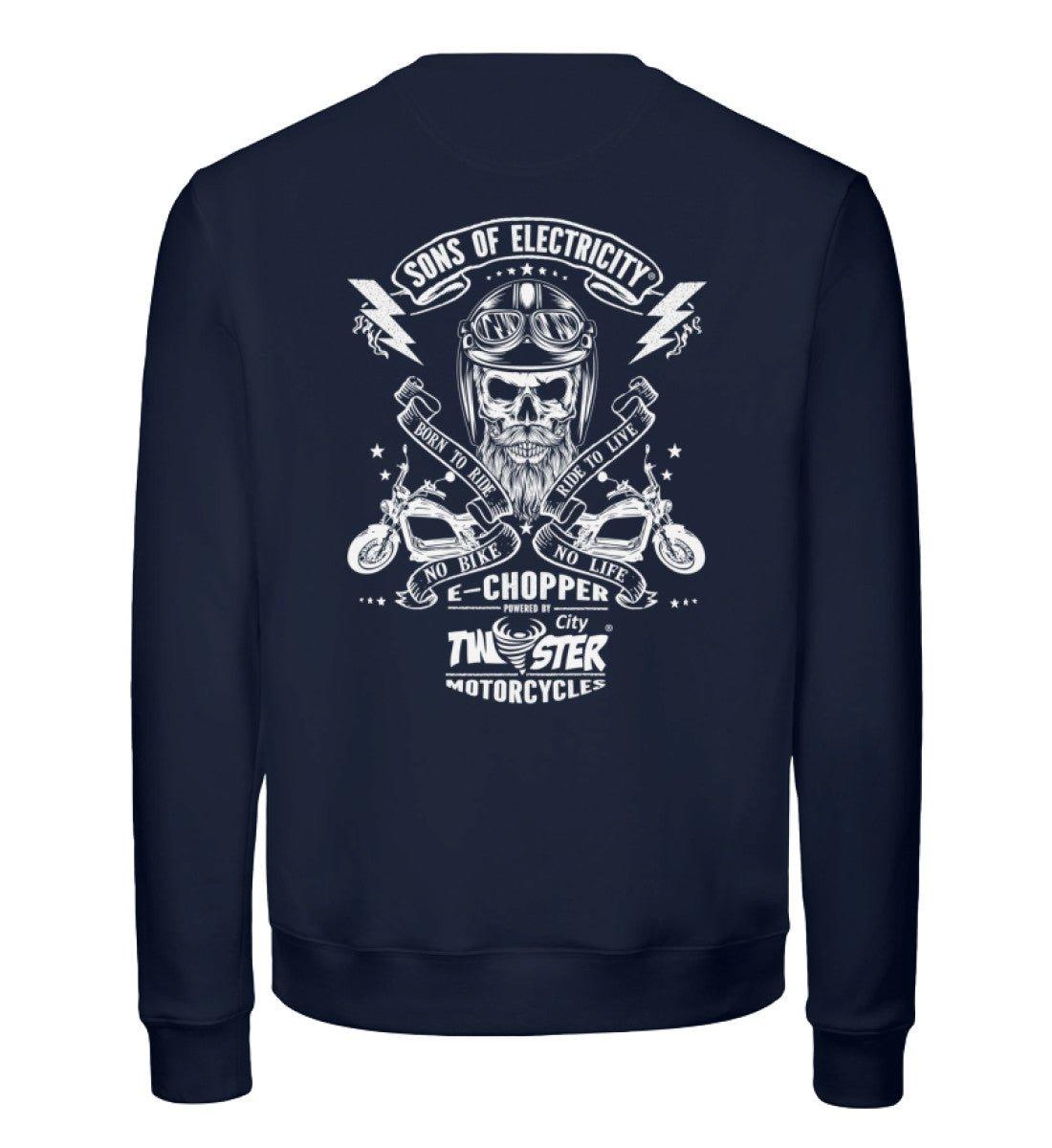 Organic Premium E-Chopper Sweatshirt: SONS OF ELECTRICITY -