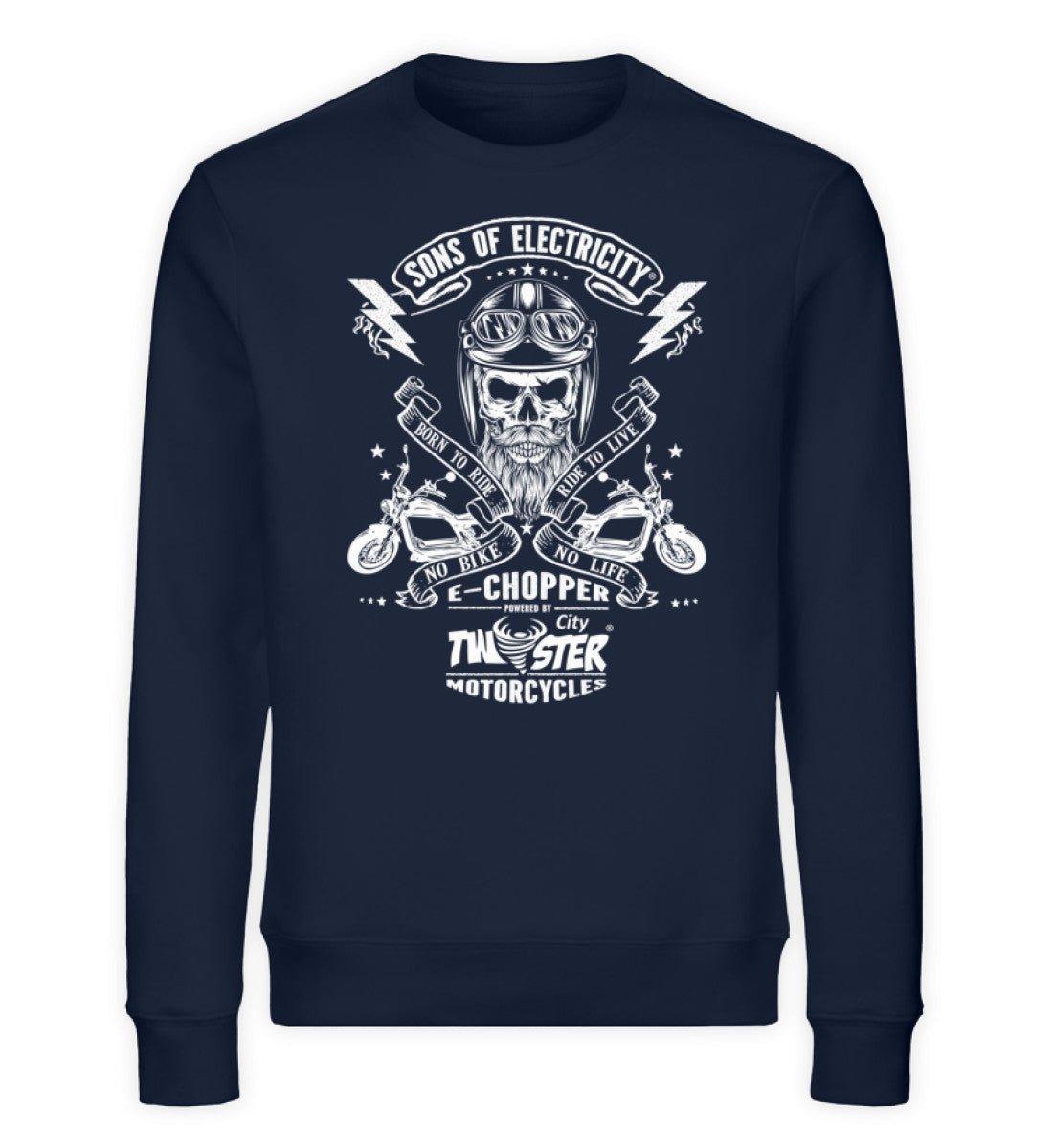 Organic Premium E-Chopper Sweatshirt: SONS OF ELECTRICITY -