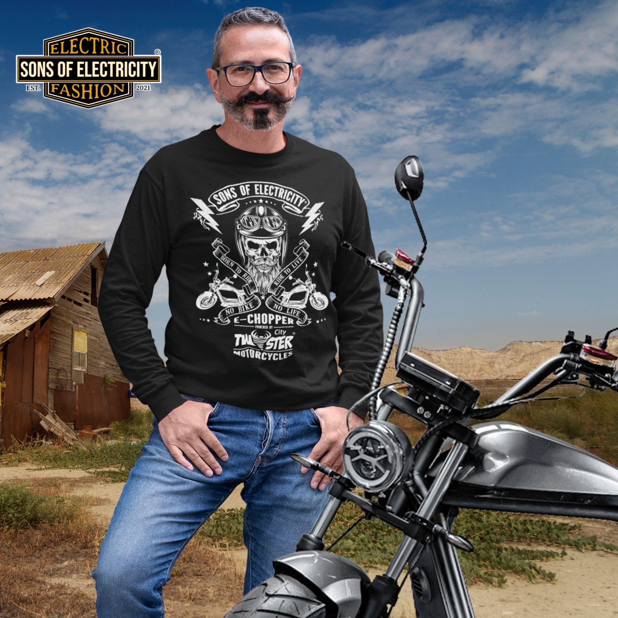 Organic Premium E-Chopper Sweatshirt: SONS OF ELECTRICITY -