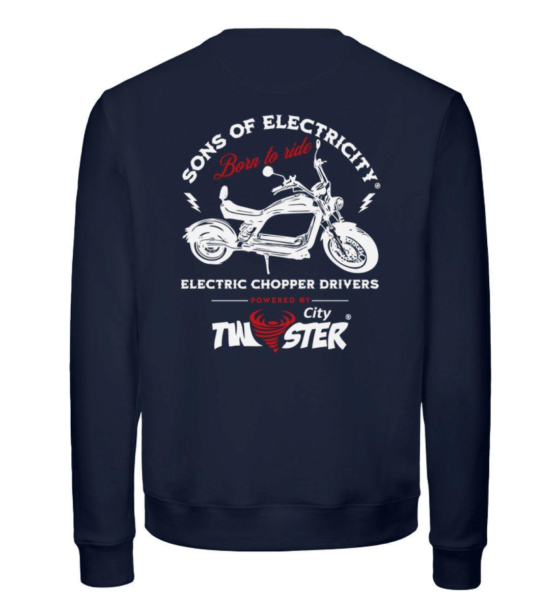 Organic Premium E-Chopper Sweatshirt: SONS OF ELECTRICITY -
