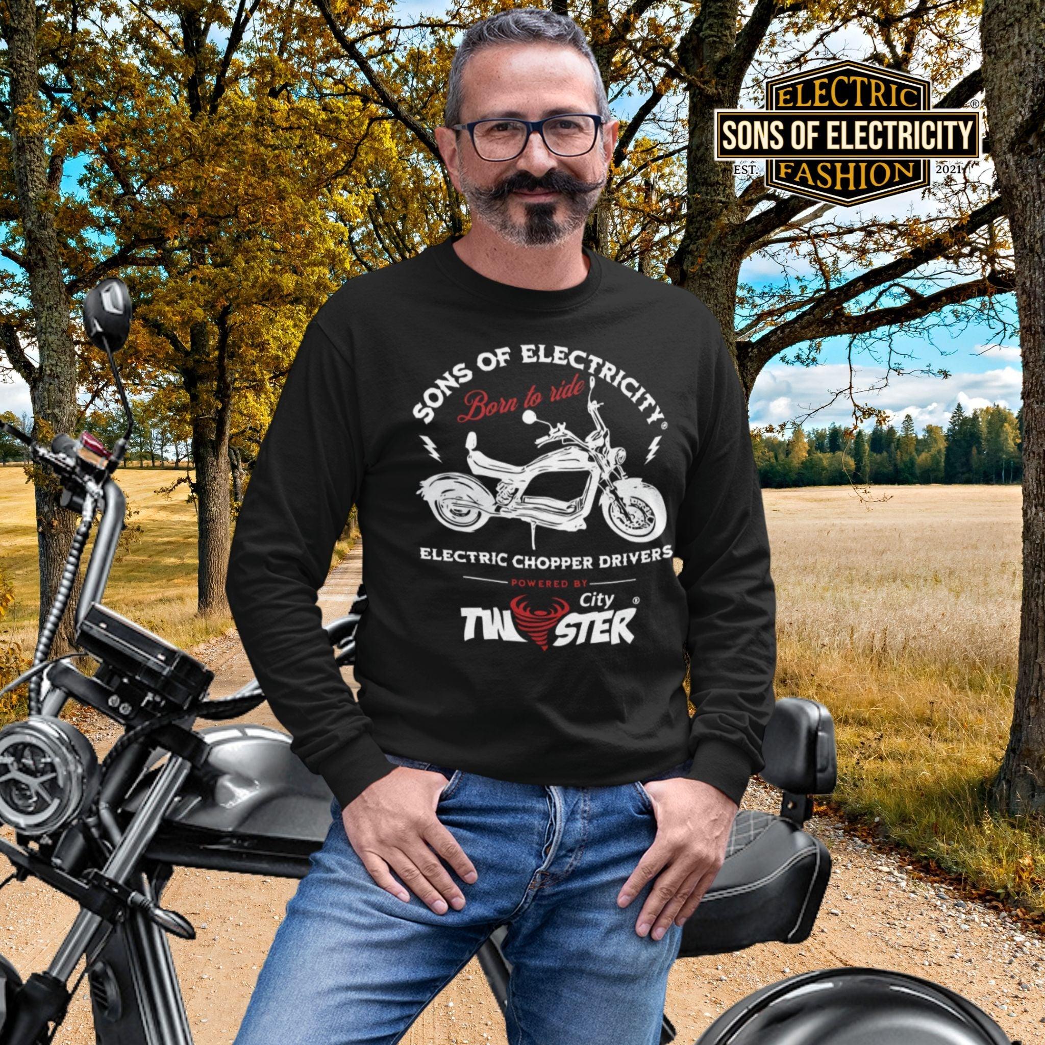 Organic Premium E-Chopper Sweatshirt: SONS OF ELECTRICITY -