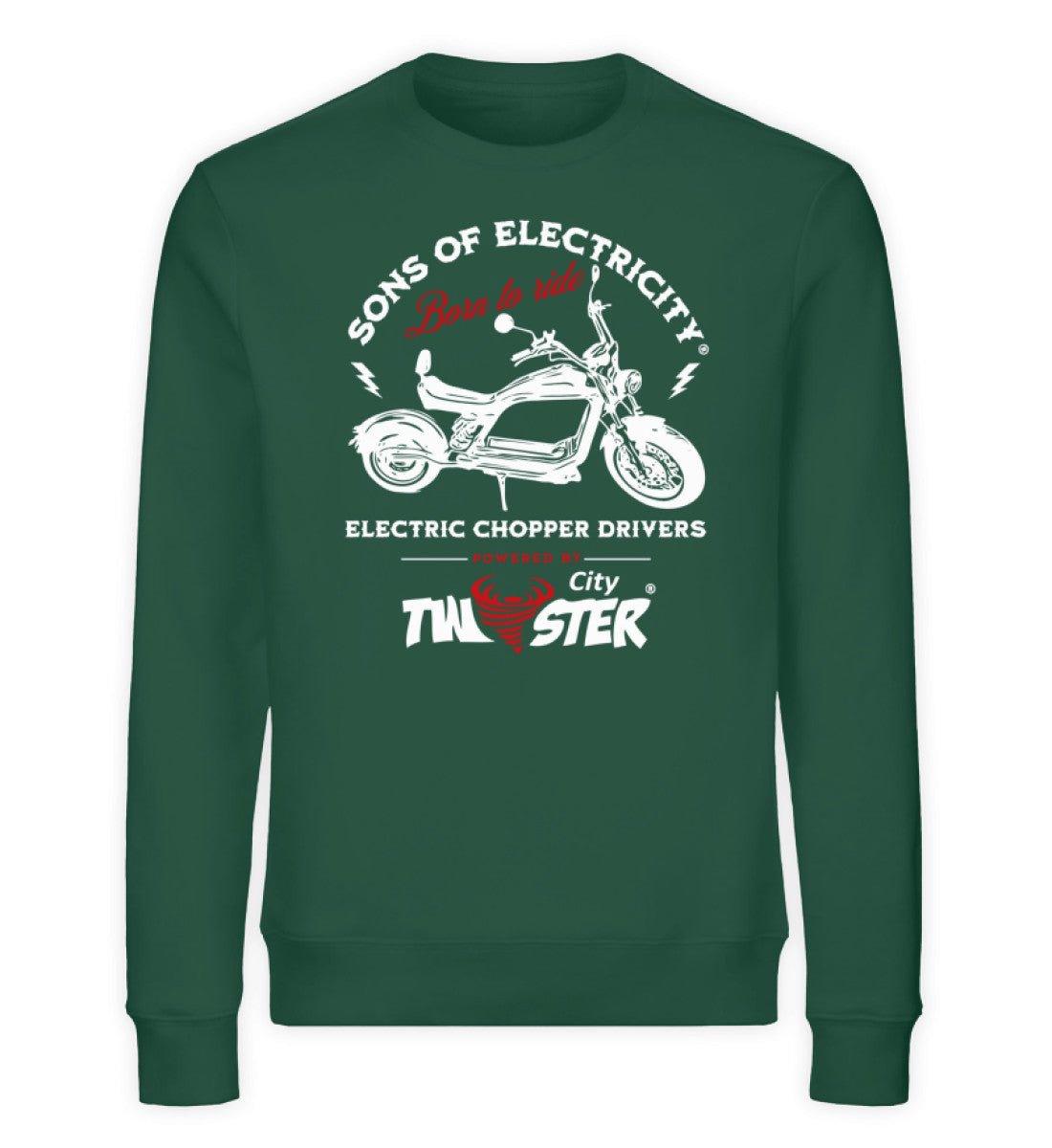 Organic Premium E-Chopper Sweatshirt: SONS OF ELECTRICITY -