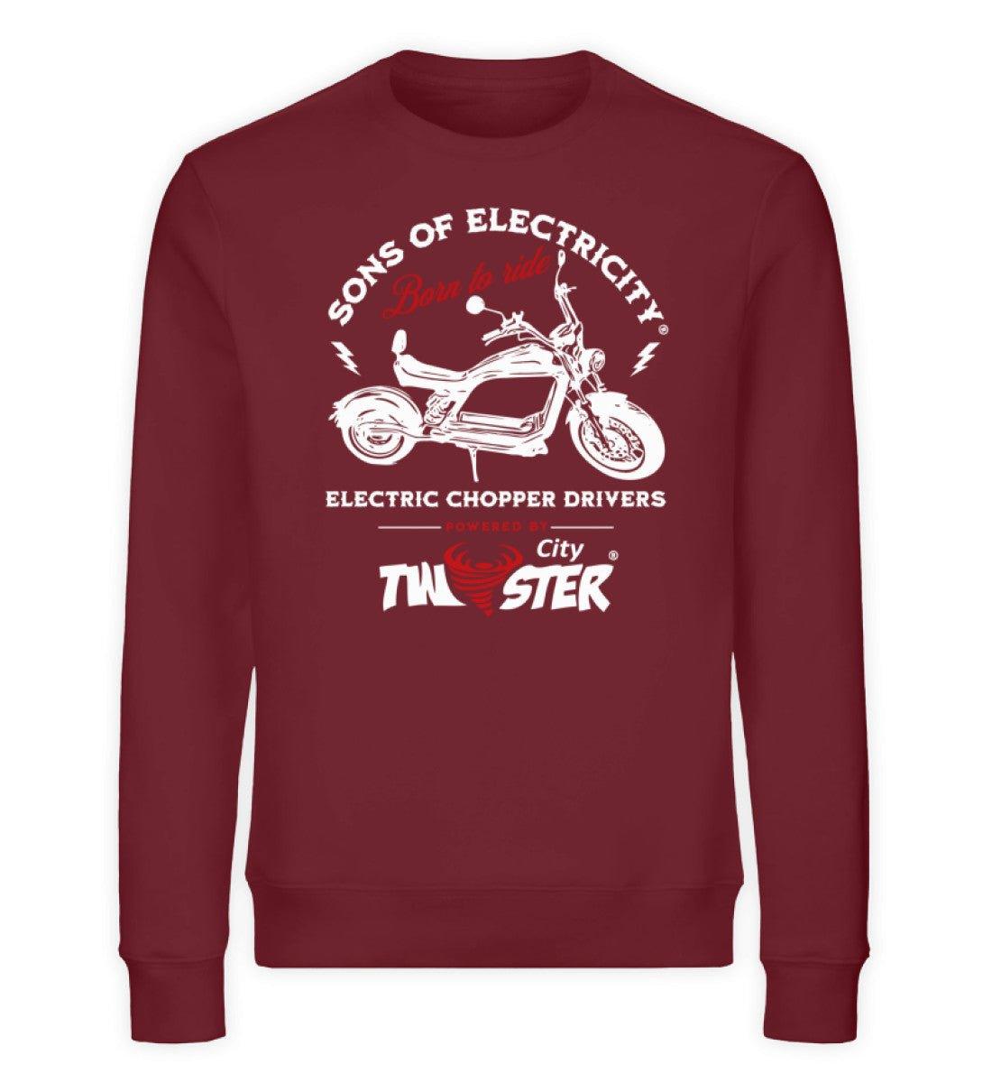 Organic Premium E-Chopper Sweatshirt: SONS OF ELECTRICITY -