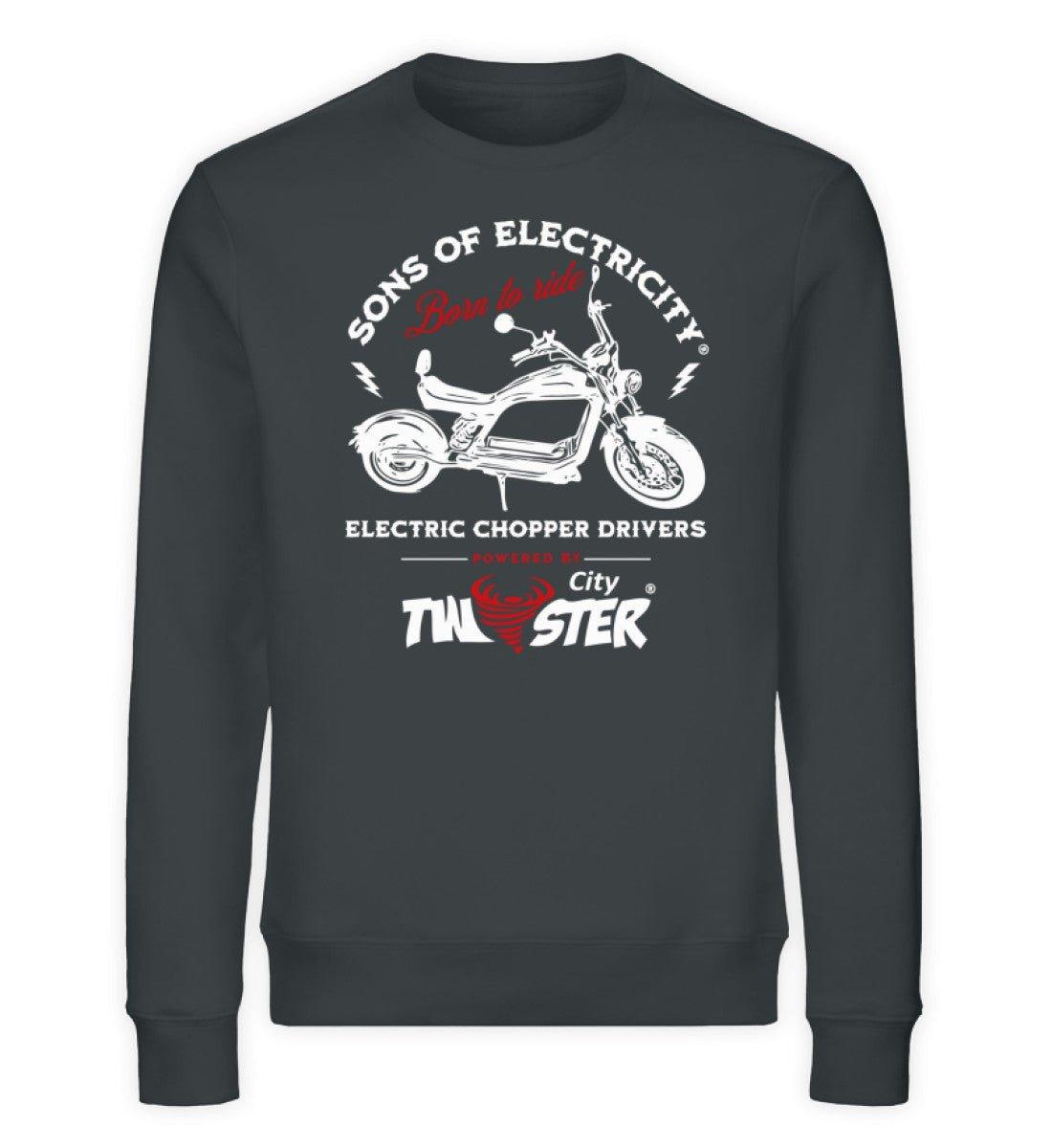 Organic Premium E-Chopper Sweatshirt: SONS OF ELECTRICITY -
